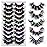 Mink Lashes D Curl Lashes Strips Fluffy False Eyelashes Full Volume Messy Fake Lashes 10 Pairs 5 Styles Mink Lash Pack