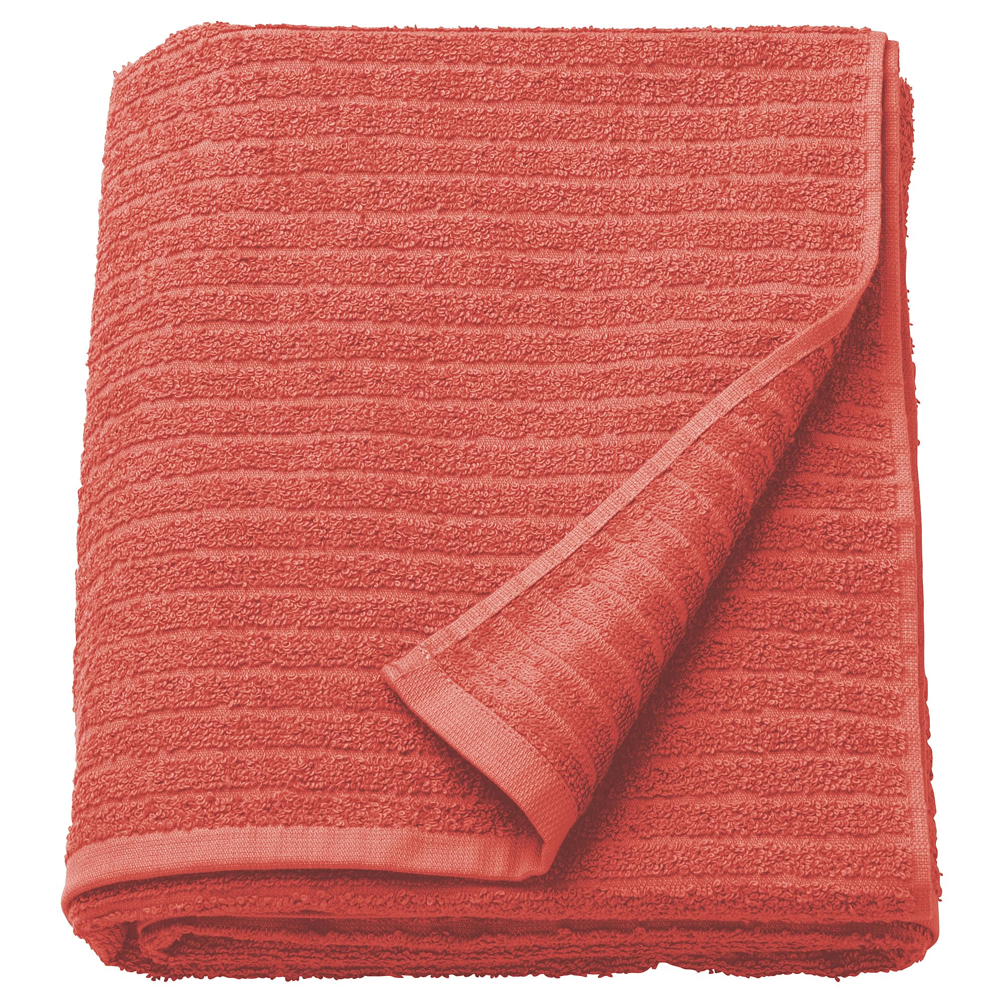 Drap de bain VÅGSJÖN orange-rouge, la douceur d'un moment pour soi