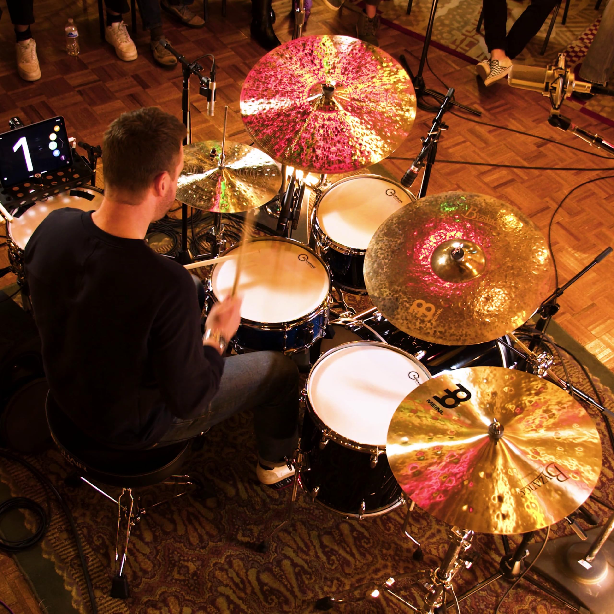 Meinl Cymbals Byzance Extra Dry Mike Johnston Transition Ride 21 Zoll (Video) Schlagzeug Becken (53,34cm) B20 Bronze, Naturbelassenes Finish (B21TSR)