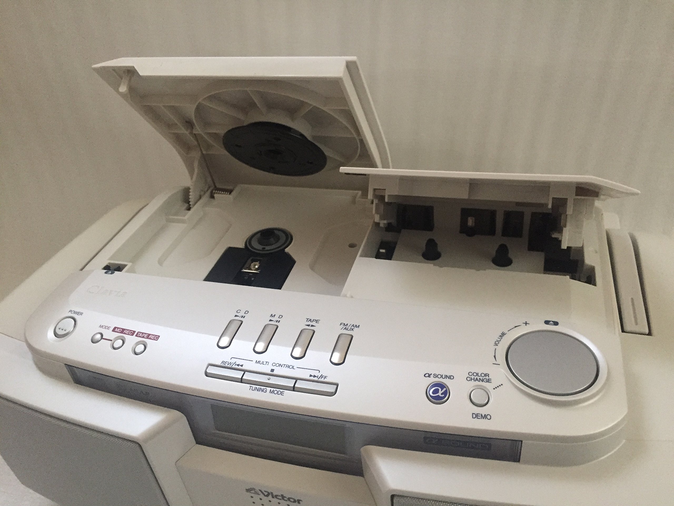Amazon | Victor ビクター JVC RC-T1MD-W ホワイト CD-MDポータブル 