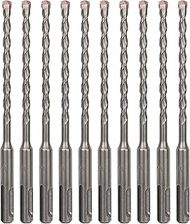 10-Pack 1/4 Inch x 6 Inch SDS Plus Rotary Hammer Drill Bits, Carbide Tipped for Brick, Stone and Concrete (1/4” x 4" x 6")