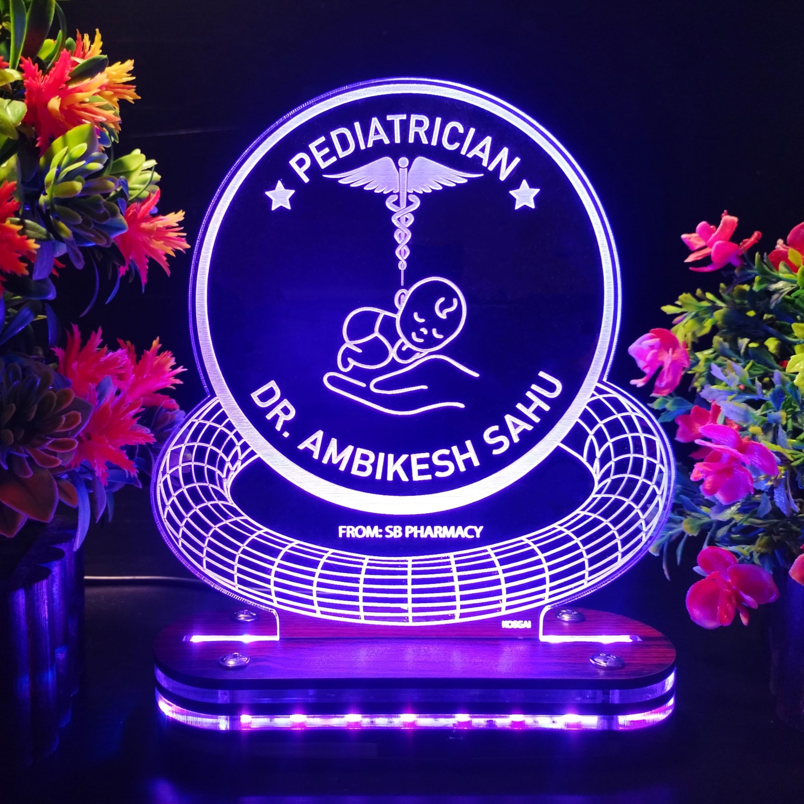 Kosgai Multicolor 3D LED Lamp - Customized Gift for Pediatrician With Personalized Name-image-41