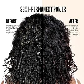 Overtone Color Depositing Semi-Permanent Hair Dye Conditioner - 8 oz For Natural & Color-Treated Hair, Moisturizing Shea Butter & Coconut Oil - Vegan & Cruelty-Free, Auburn Brown