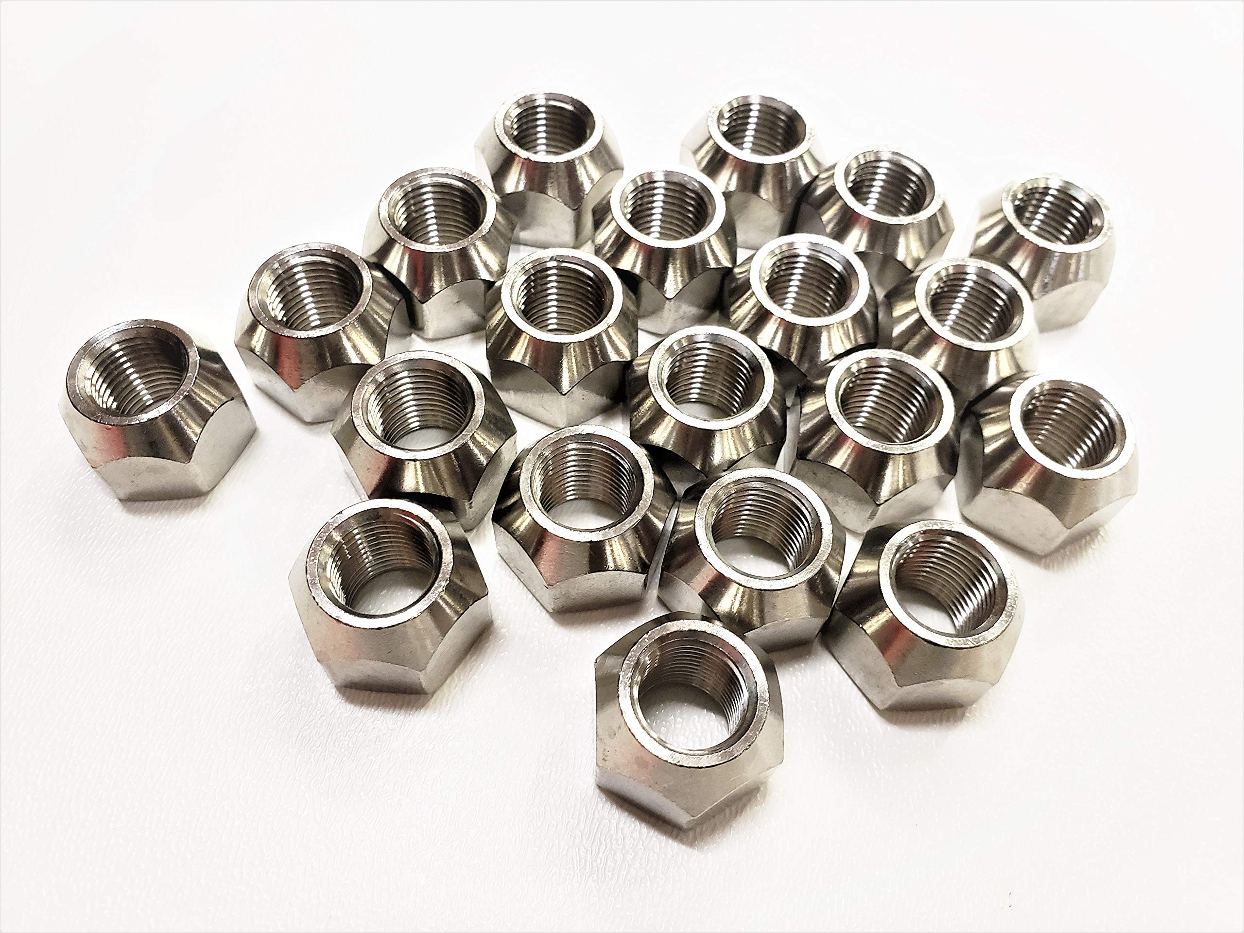 eCustomhitch Twenty (20) Pack Open 304 Stainless Steel 1/2-20 Lug Nuts For Trailer Wheel 1/2" 20 Thread