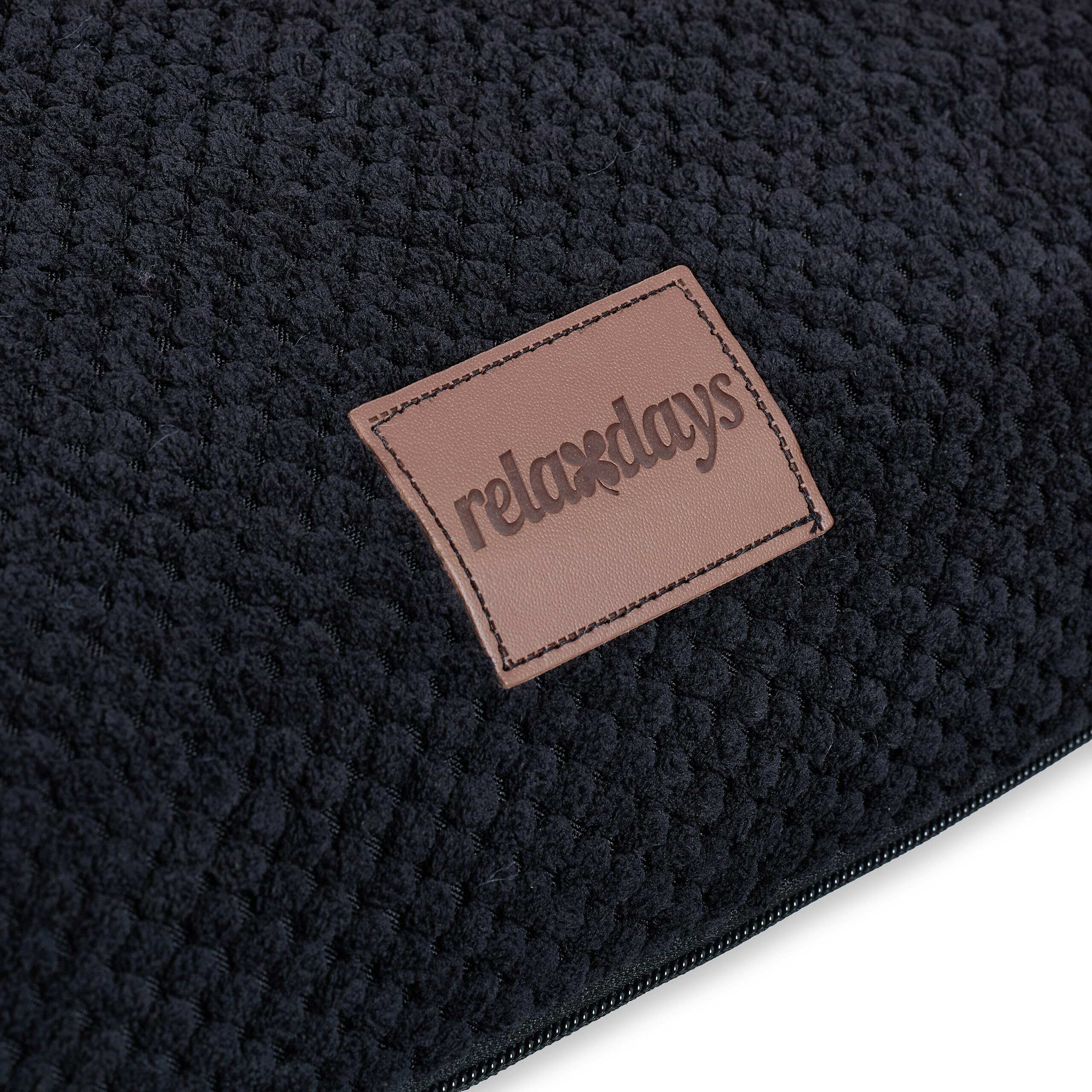 Relaxdays Schody dla psa 3 stopnie, dla psów i kotów, wys. x gł.: 33 x 41 x 54 cm, miękkie schody dla zwierząt domowych, łóżko i kanapa, czarne