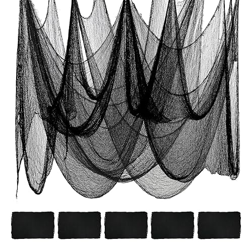 5pcs Halloween Black Creepy Cloth 30×80 Inch - Halloween Decor