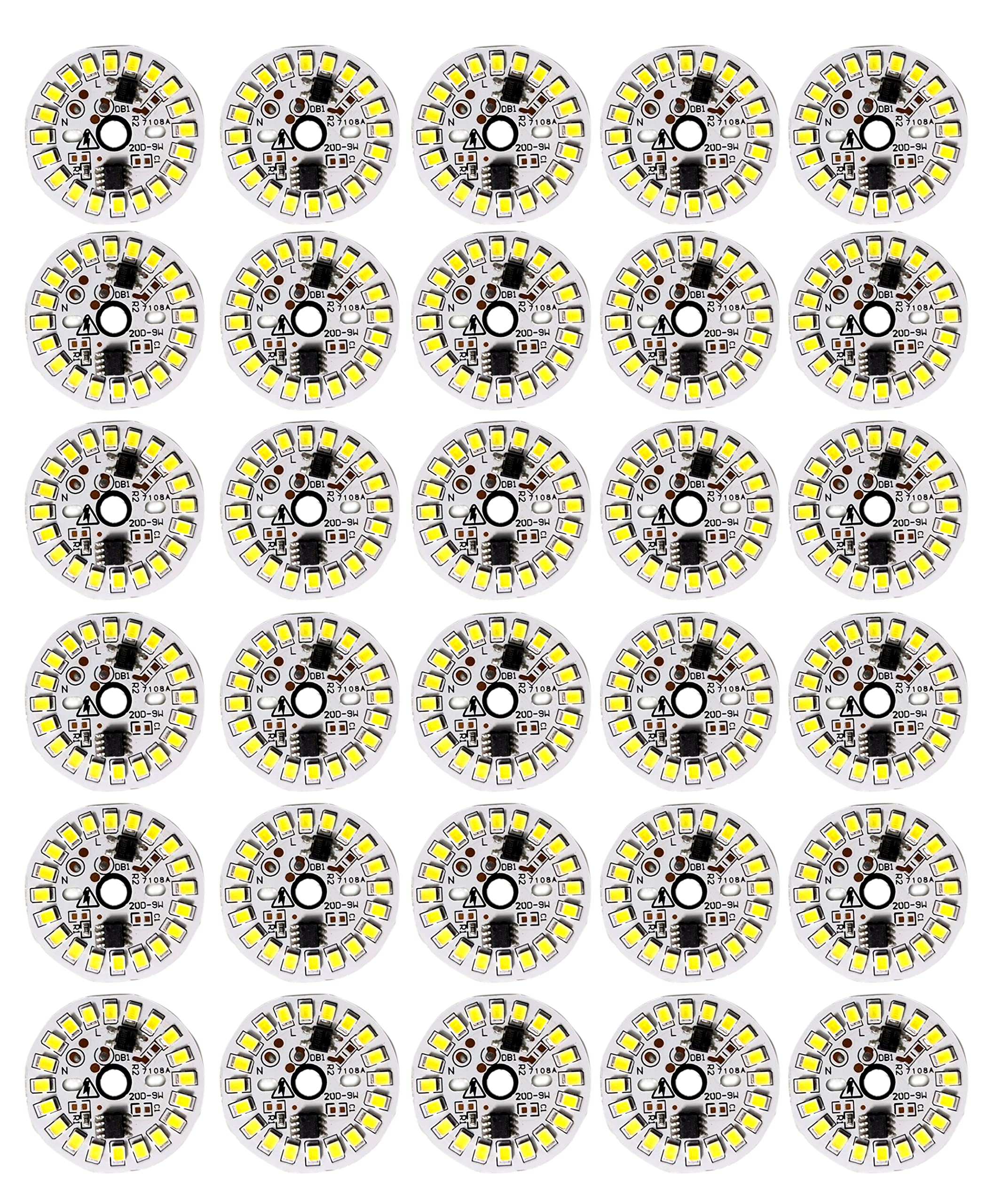 Steko {30 Pieces} 9 Watt Super Bright DOB MCPCB Direct On Board Led Lights Raw Material Electronic Kit For Led Bulb | 20 SMD LED On Board | Cool White-image-33