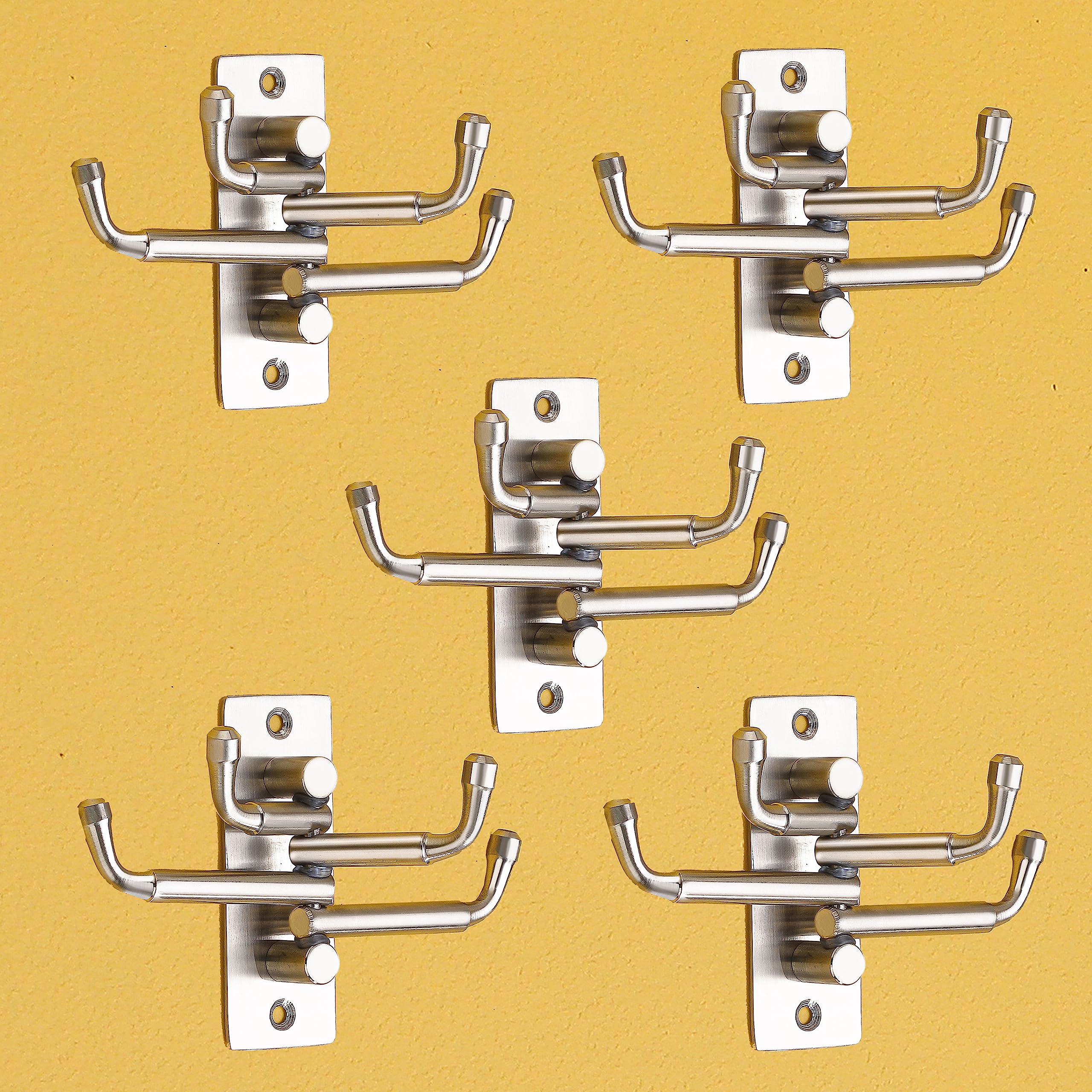 iSTAR Flexible 4 Pin Stainless Steel Hooks Bathroom Cloth Hanger Wall Hook Door Robe Hooks for Hanging Keys,Clothes,Towel Steel Hook (Pack of 5) (B09YP7J7FB) Amazon Price History, Amazon Price Tracker