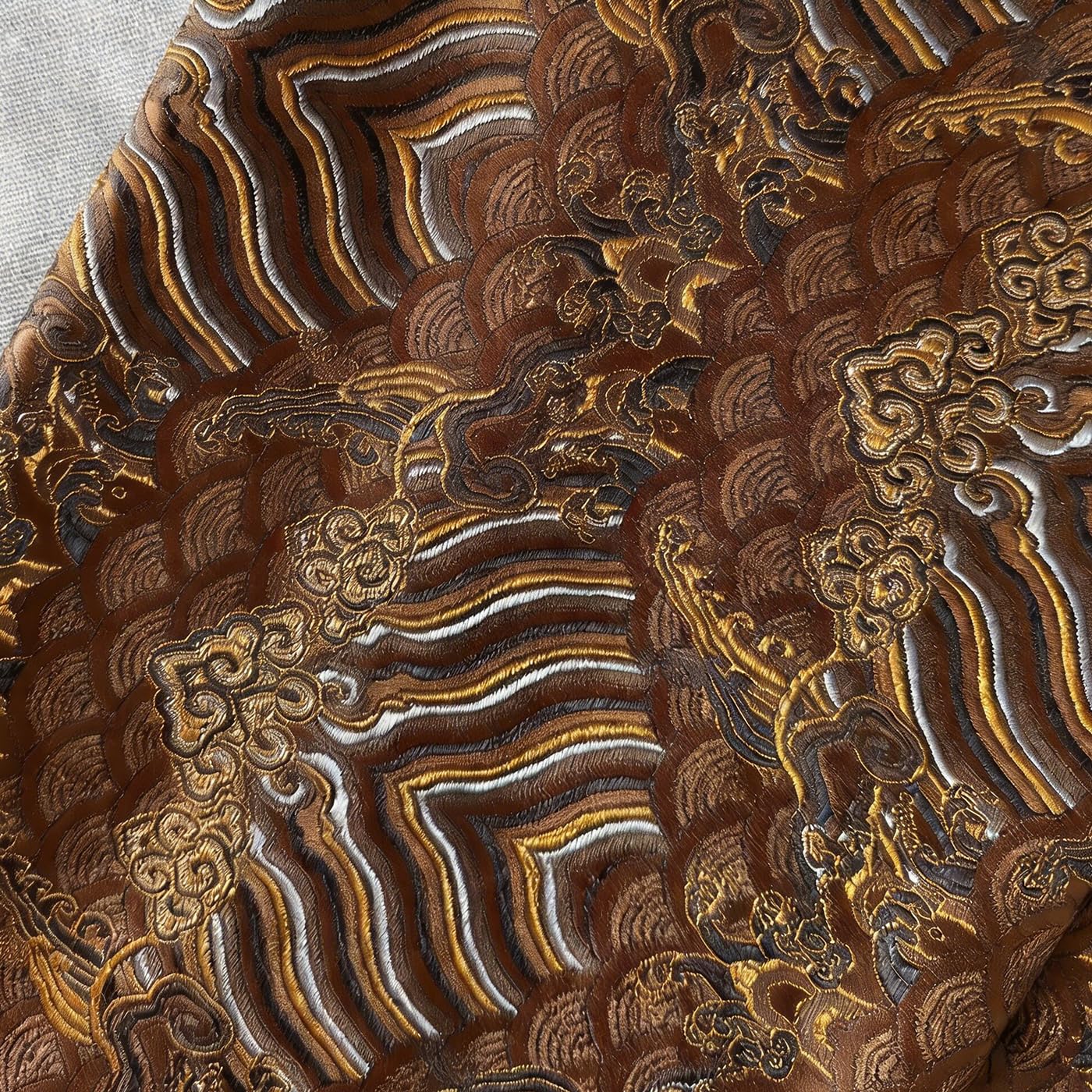 Jacquard Satin Fabric by The Yard