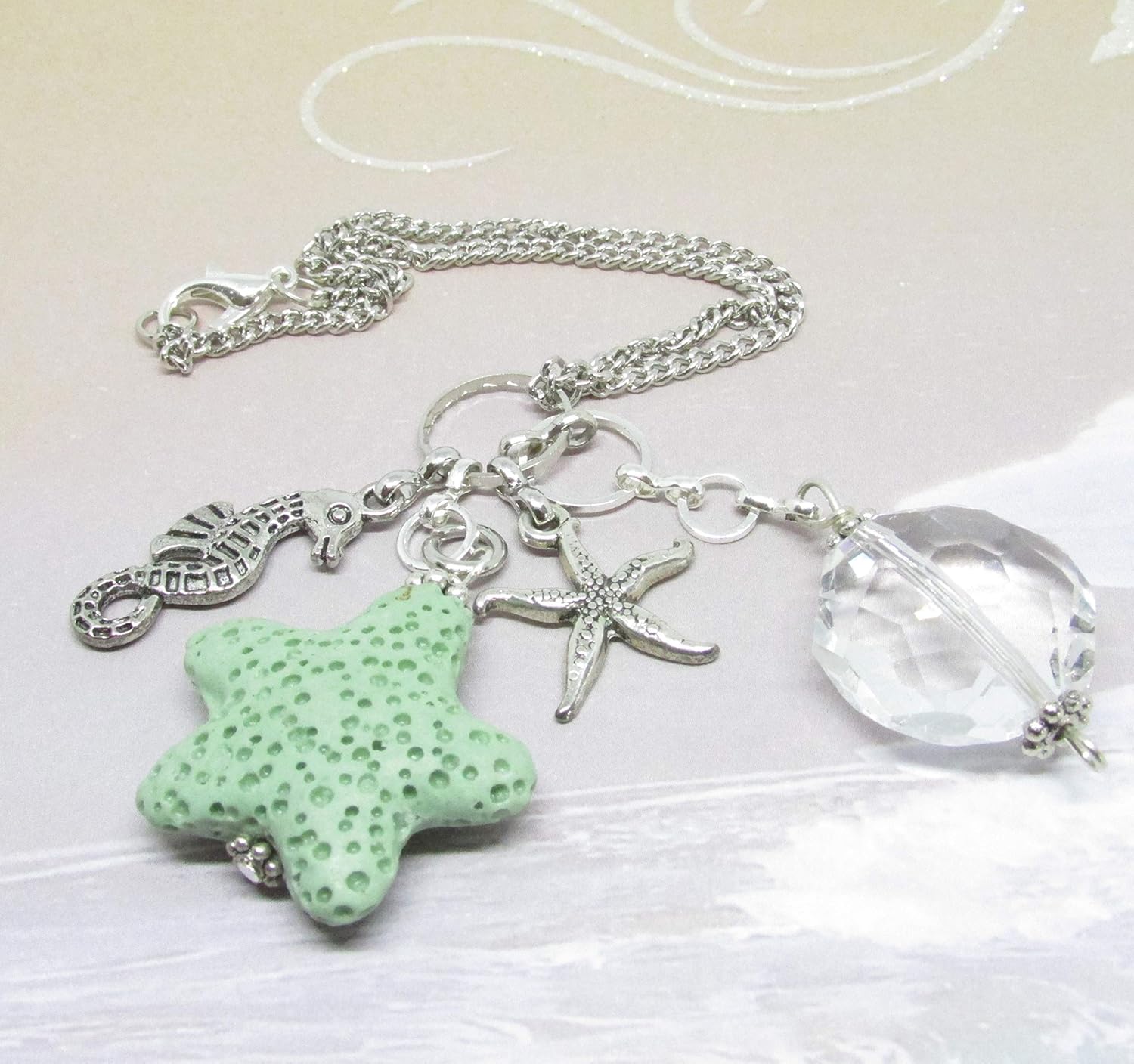 Starfish Rear View Mirror Car Charm - Diffuser Charm for Car - Sun Catcher for Car Mirror - Beach Gifts for Women - Image 2