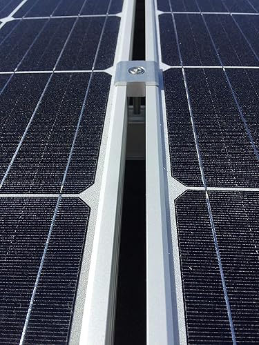 Miniatura 9 de Techo de hojalata - Kit de montaje de panel solar para 12 paneles solares, con abrazaderas, montaje en techo de estaño y rieles de 88 pulgadas