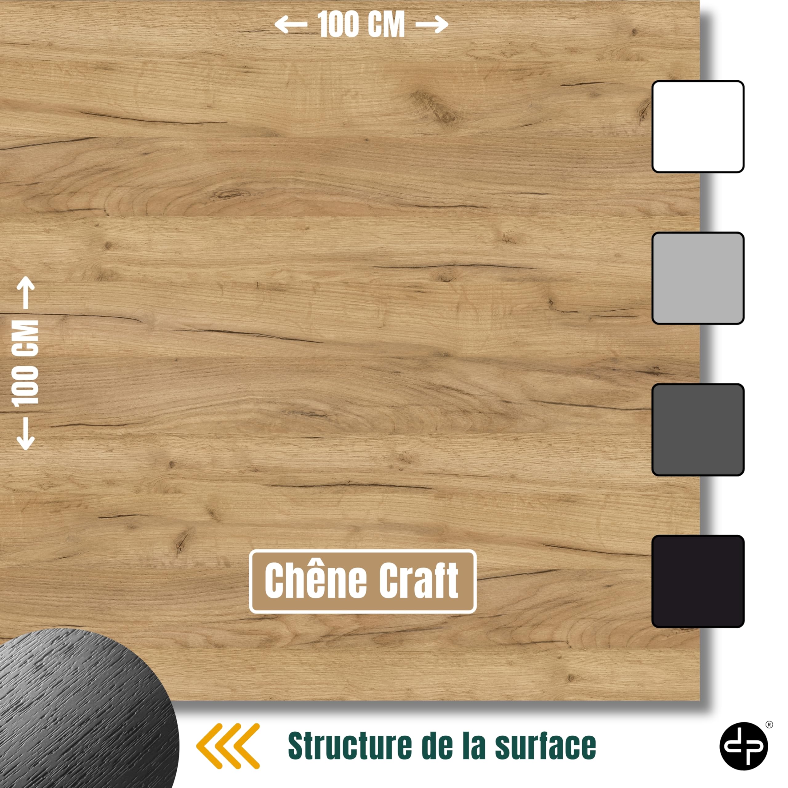 defiPad Table Basse Ronde Ø53 cm – Table d’appoint Bout de canapé avec étagère, 2 Niveaux, Meuble de Salon Moderne, Noir et chêne, Design Industriel, fabriquée en UE