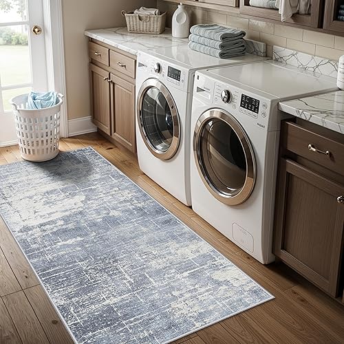 Miniatura 373 de Alfombra lavable para pasillo y de cocina, alfombra de entrada, vintage, suave para el suelo, alfombra antideslizante para interiores, para baño