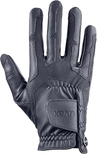 Miniatura 11 de Uvex Guantes de equitación elásticos y transpirables (occidental/inglés) para mujeres y hombres, ventraxion Negro