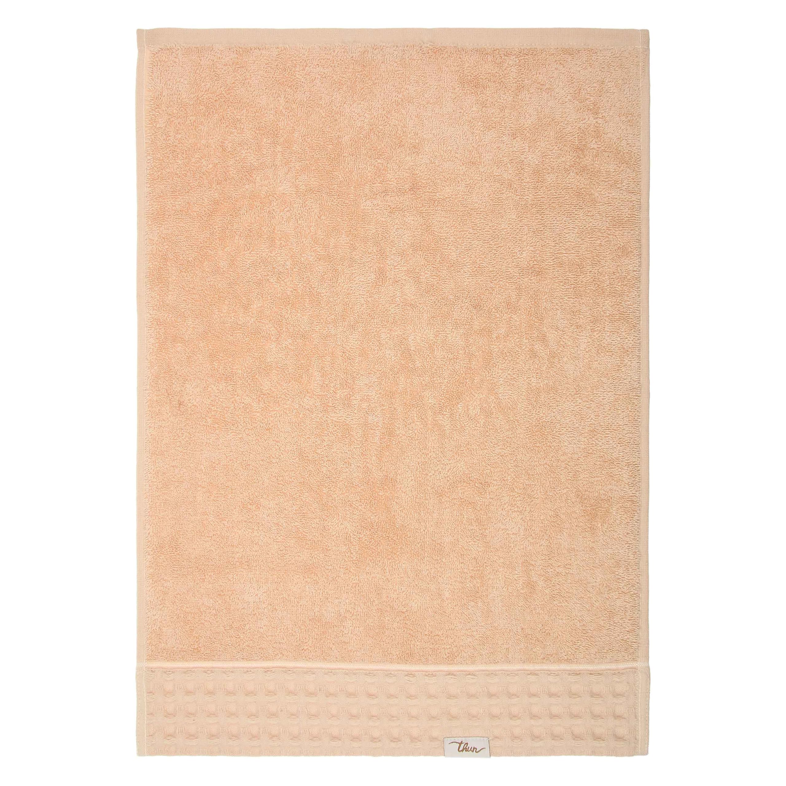 THUN Set 2 asciugamani tortora, 100% cotone, Collezione Iconic Elengance, 40 x 60 cm, 60 x 100 cm