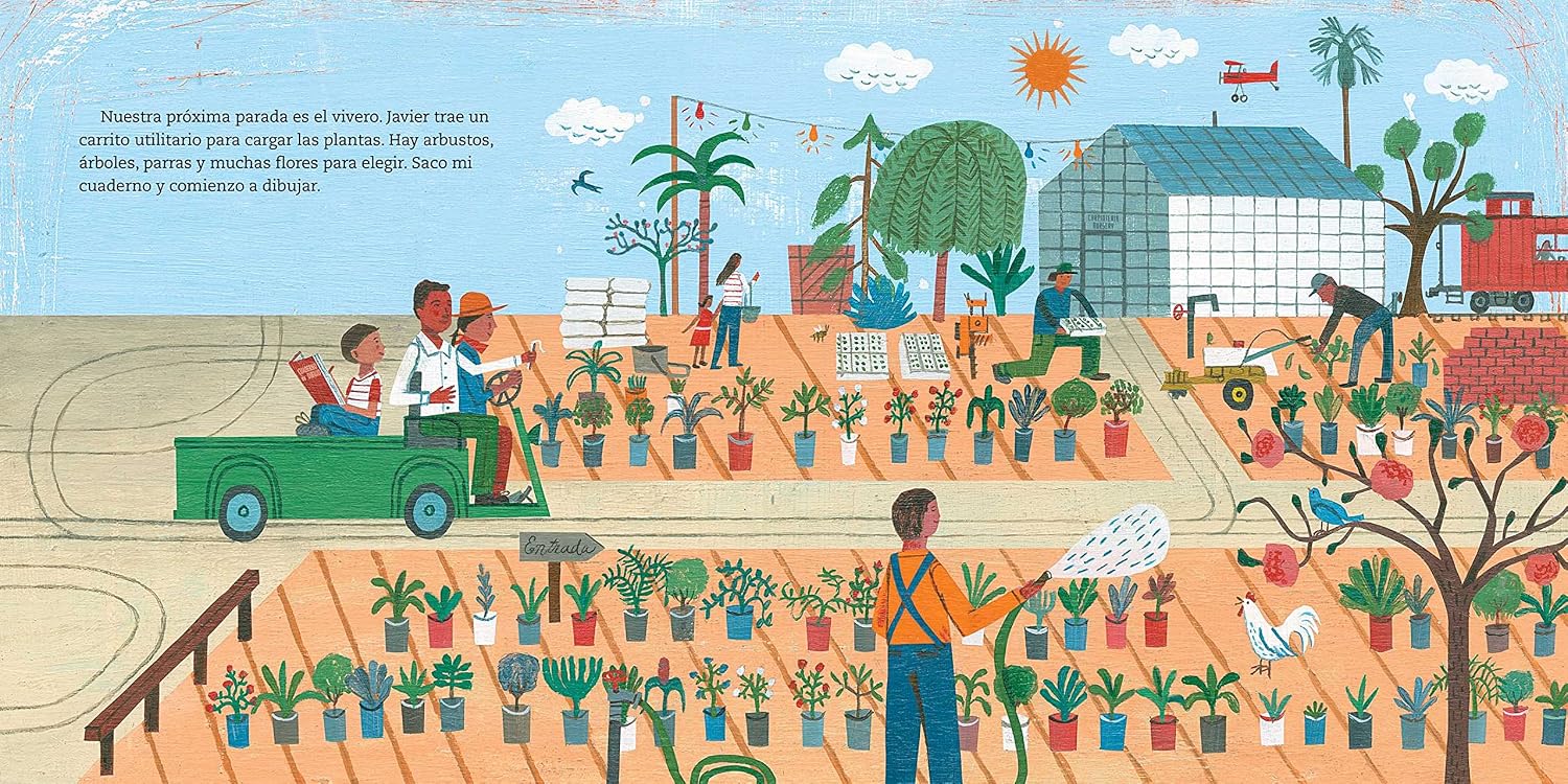 Cultivando a un artista (Growing an Artist): La historia de un jardinero paisajista y su hijo (Spanish Edition)