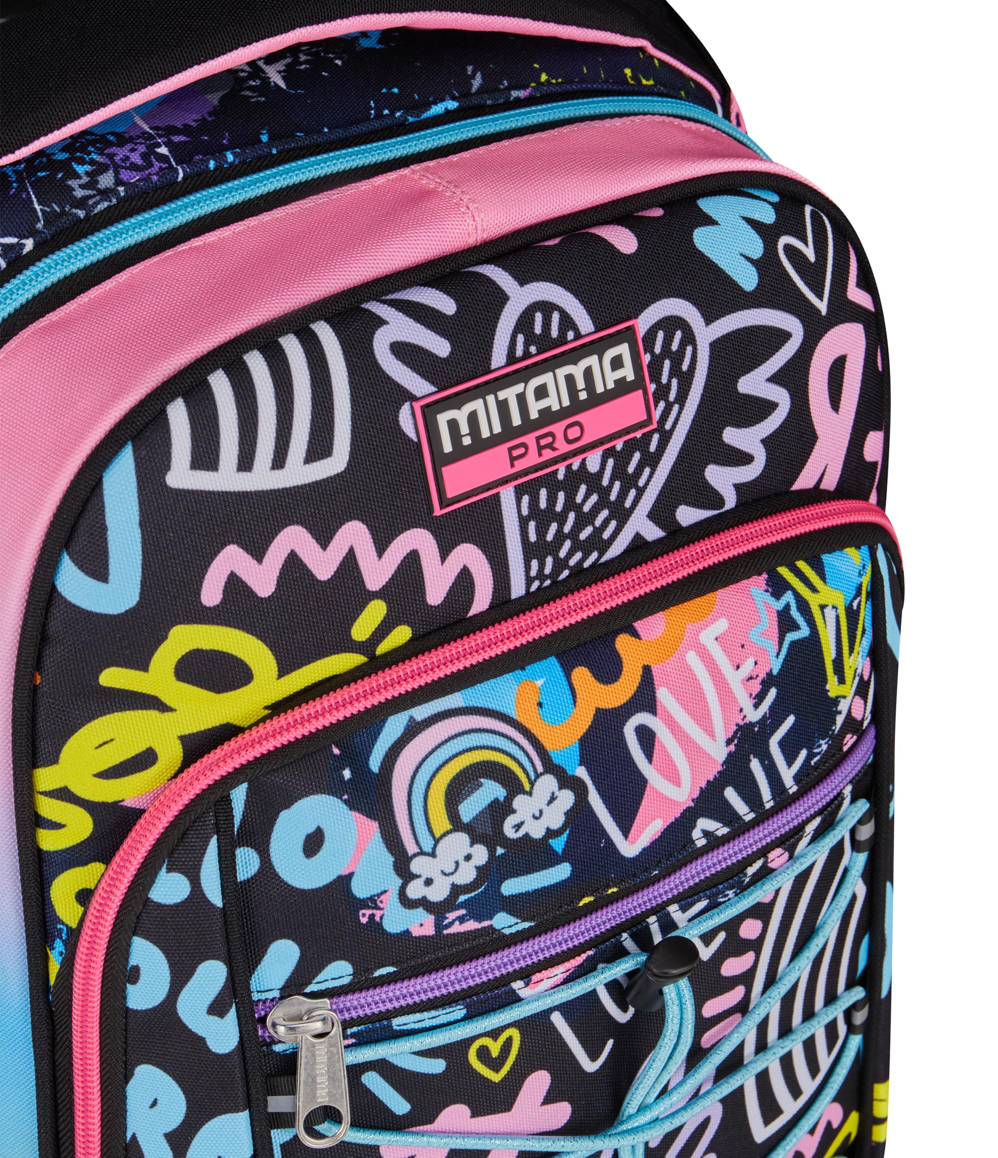 Mitama Trolley DR Scuola LOVETBEAT, 34 Lt, Rosa, Uso zaino, Tasca con organizer, Bambina, Scuola elementare e media, Viaggi e tempo libero
