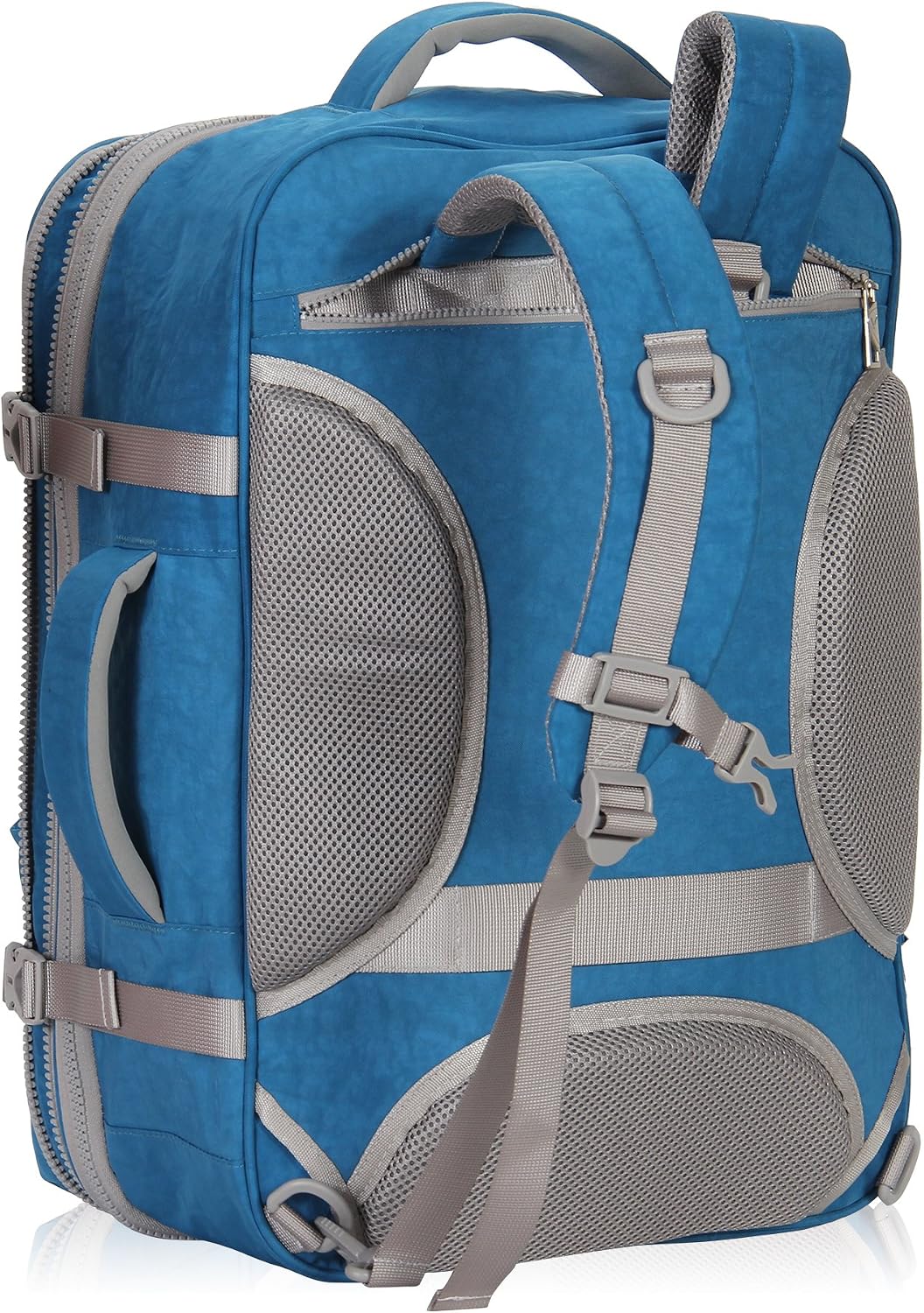 Hynes Eagle 44L Carry on Backpack Travel Weekender Duffel Pack Flight Approved Compression Cabin Laptop Bag for 17 inches Blue