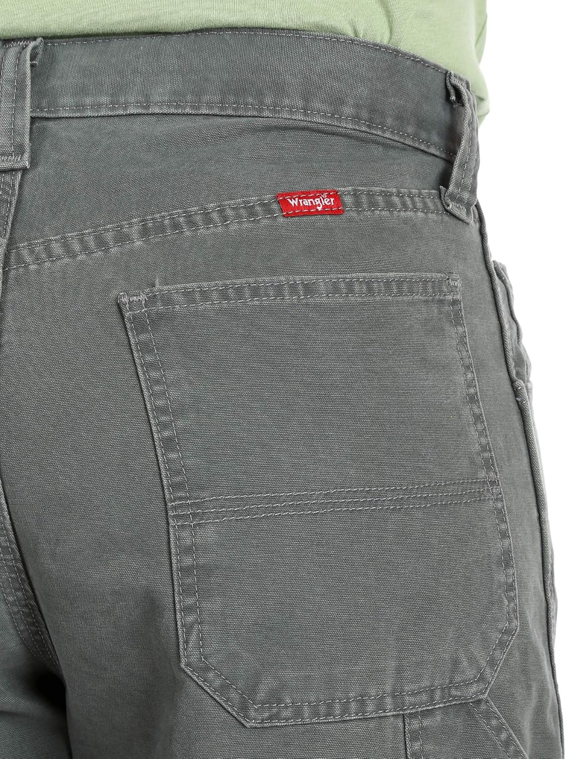 Wrangler Men's Premium Denim Carpenter Shorts (Gray, 42 Waist)