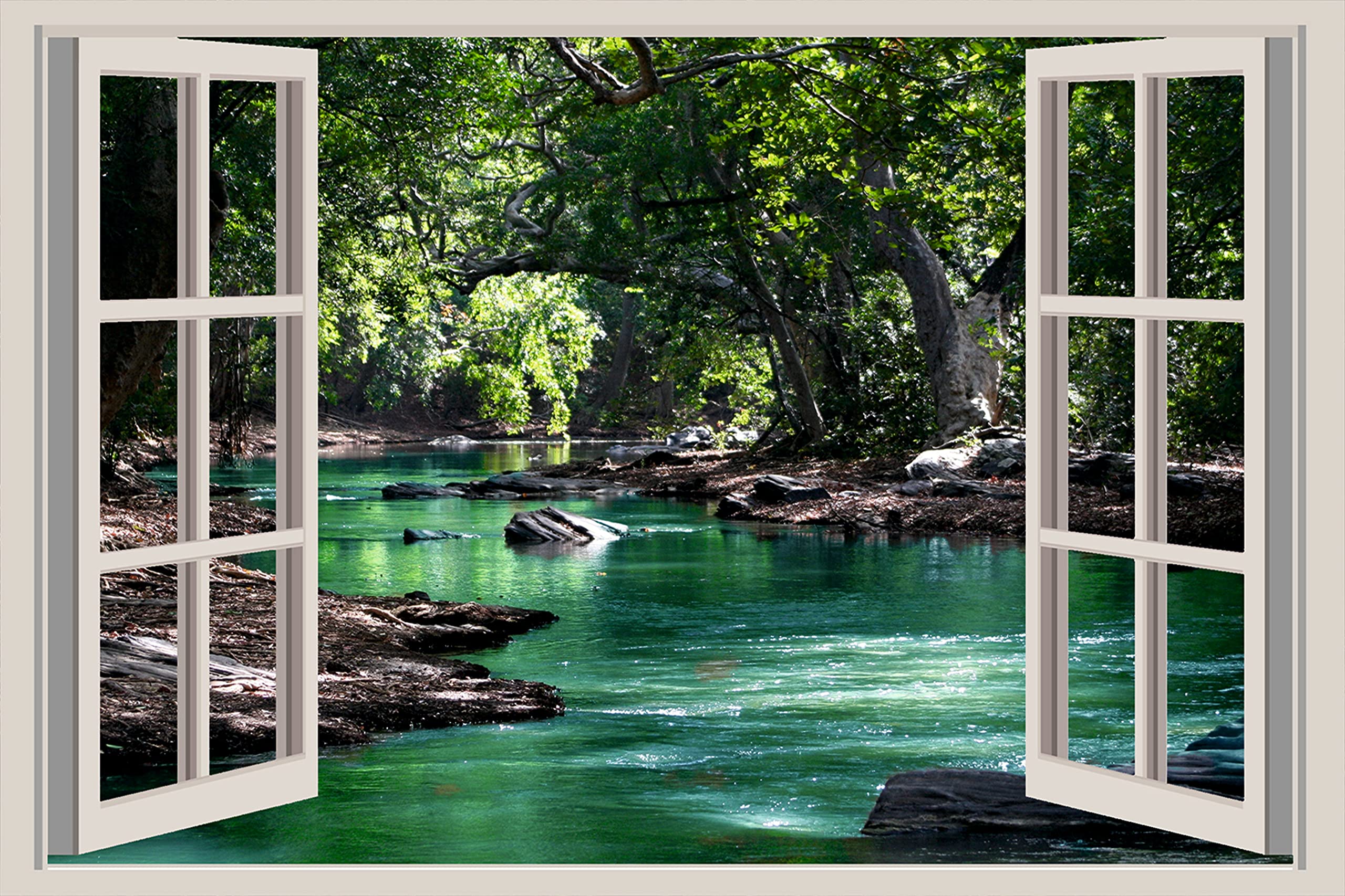 Wallpaper Mart 3D Window Sticker for Room Bedroom Livingroom Home Office Wall Decor (Size 36X48 Inch) Design5 (B0BTDXM7NZ) Amazon Price History, Amazon Price Tracker