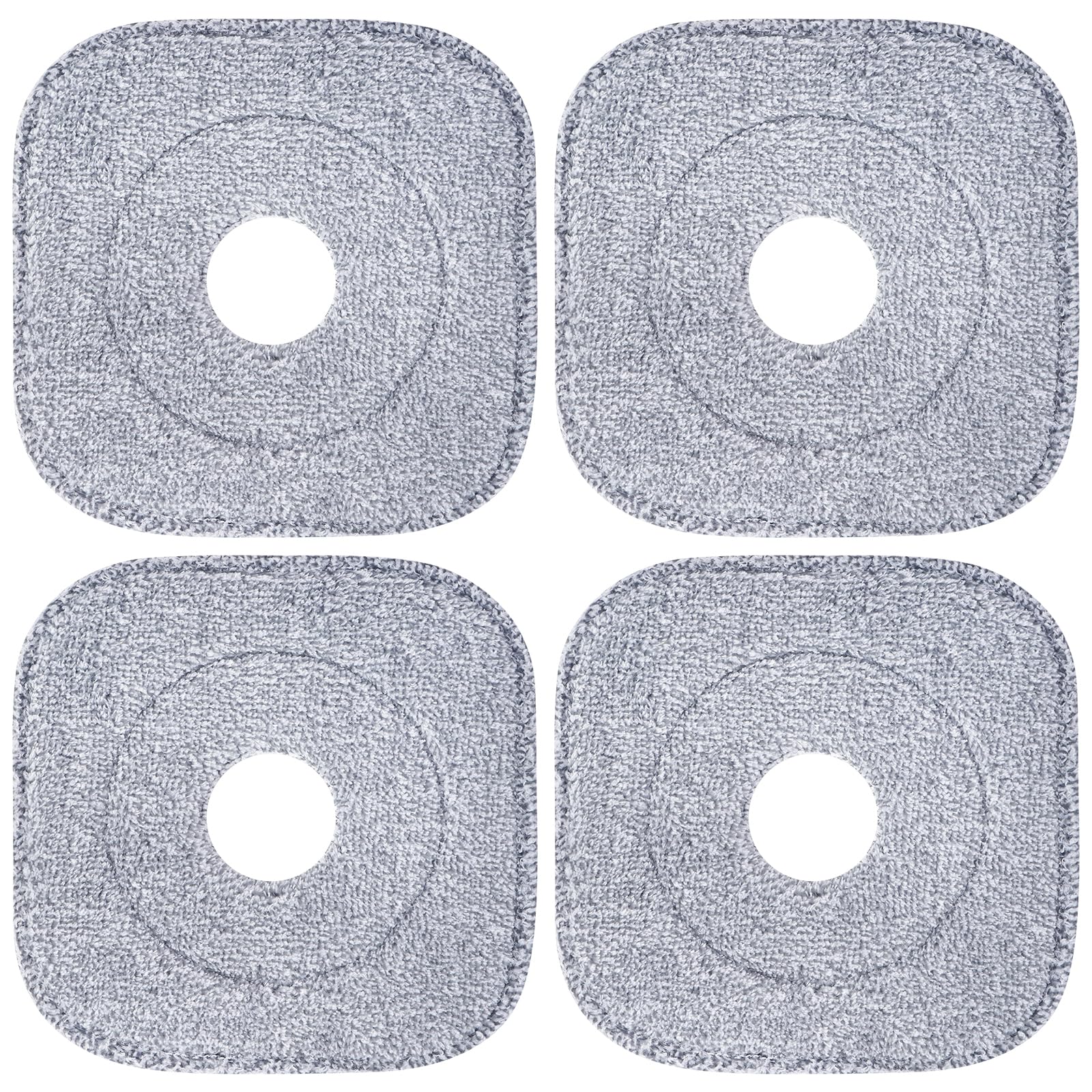 4 Pack 8.6 Inch Square Microfiber Mop Pad Refill, Compatible with for True & Tidy Spin Mop, Thick Machine Washable Mop Pads for Square Spin Mops-image-29