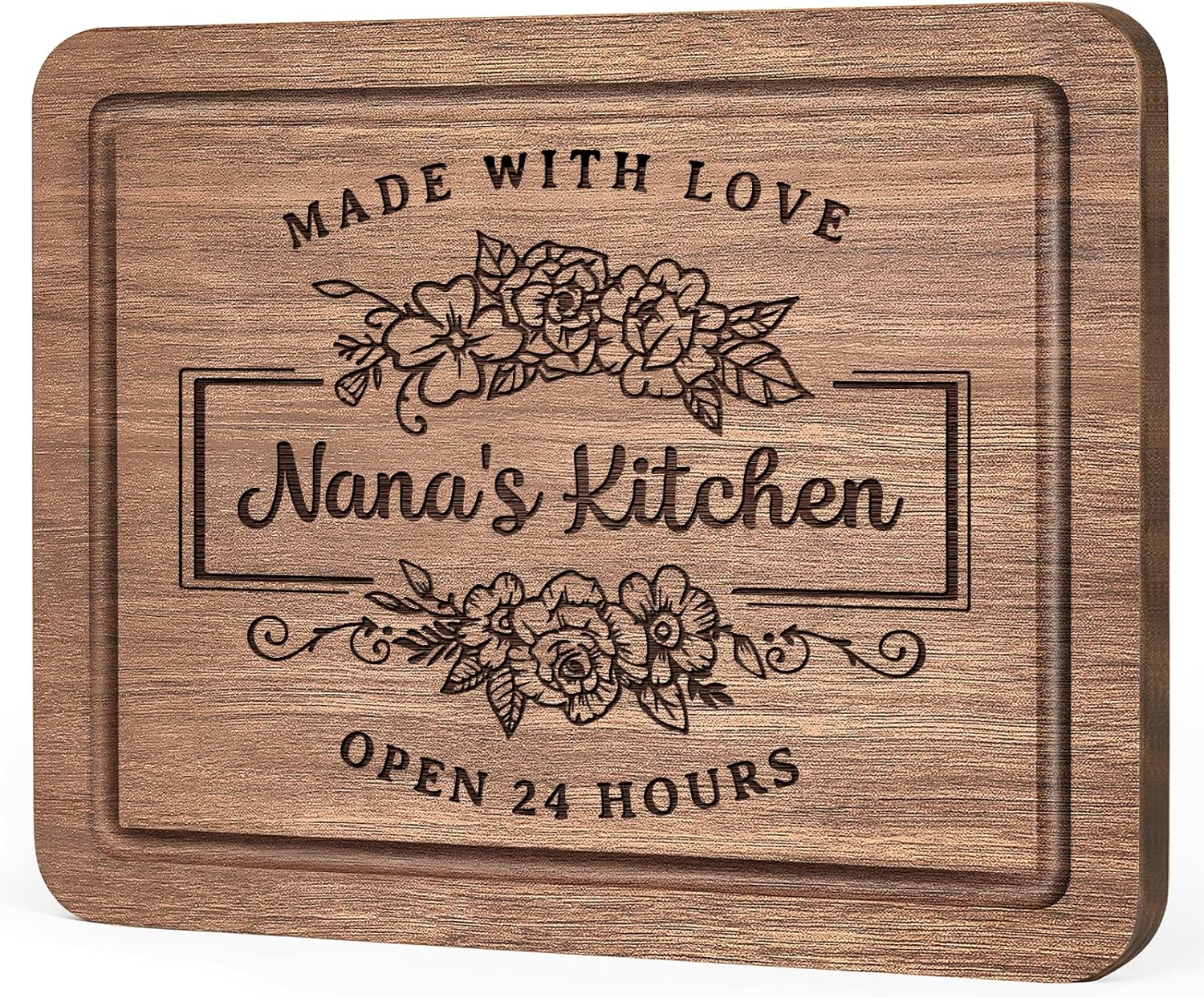 Nana Gifts for Christmas, Nana Birthday Gifts- Wood Walnut Cutting Board for Kitchen, Gift for Nanas from Grandkids Mother's Day, Nana's Kitchen Cutting Board
