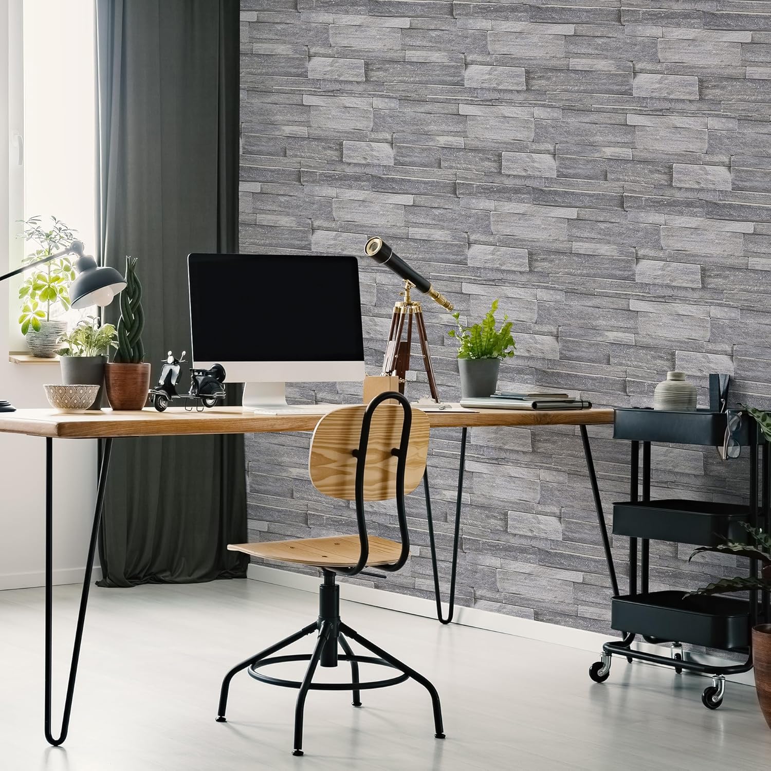 Transform Stonewall Grey Peel and Stick Wallpaper