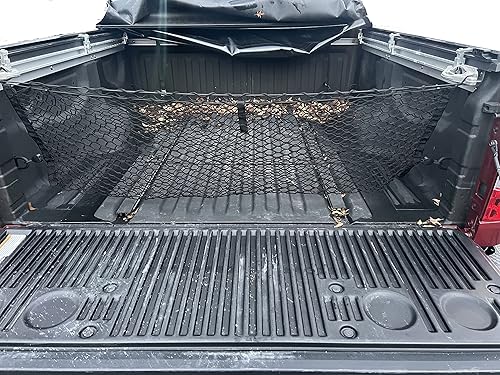 Red de carga elástica de malla para maletero estilo sobre para Nissan Titan 2016-2024  Organizadores y almacenamiento de maletero premium  Red de