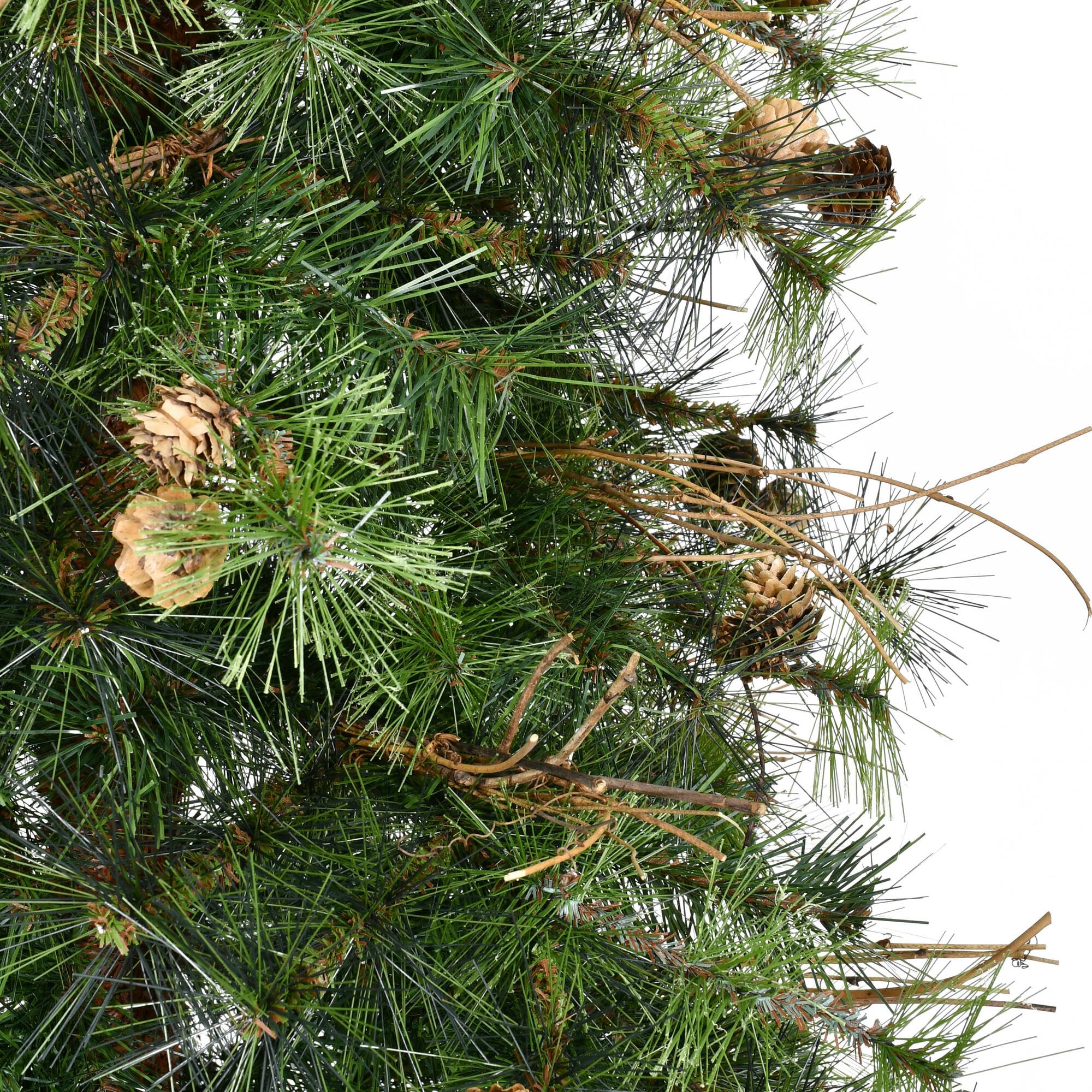 Vickerman 4ft Alpine Artificial Christmas Tree With Real Pine Cones - Unlit Tabletop Tree For Rustic Decor