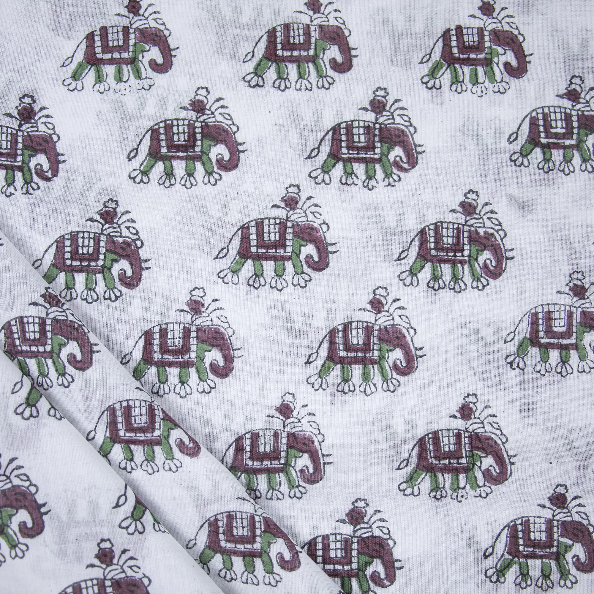 Indian Handmade Art Soft Cotton Hand Block Pure Running Fabric for Sewing Men and Women Dresses Material 1.5 Meter Blue