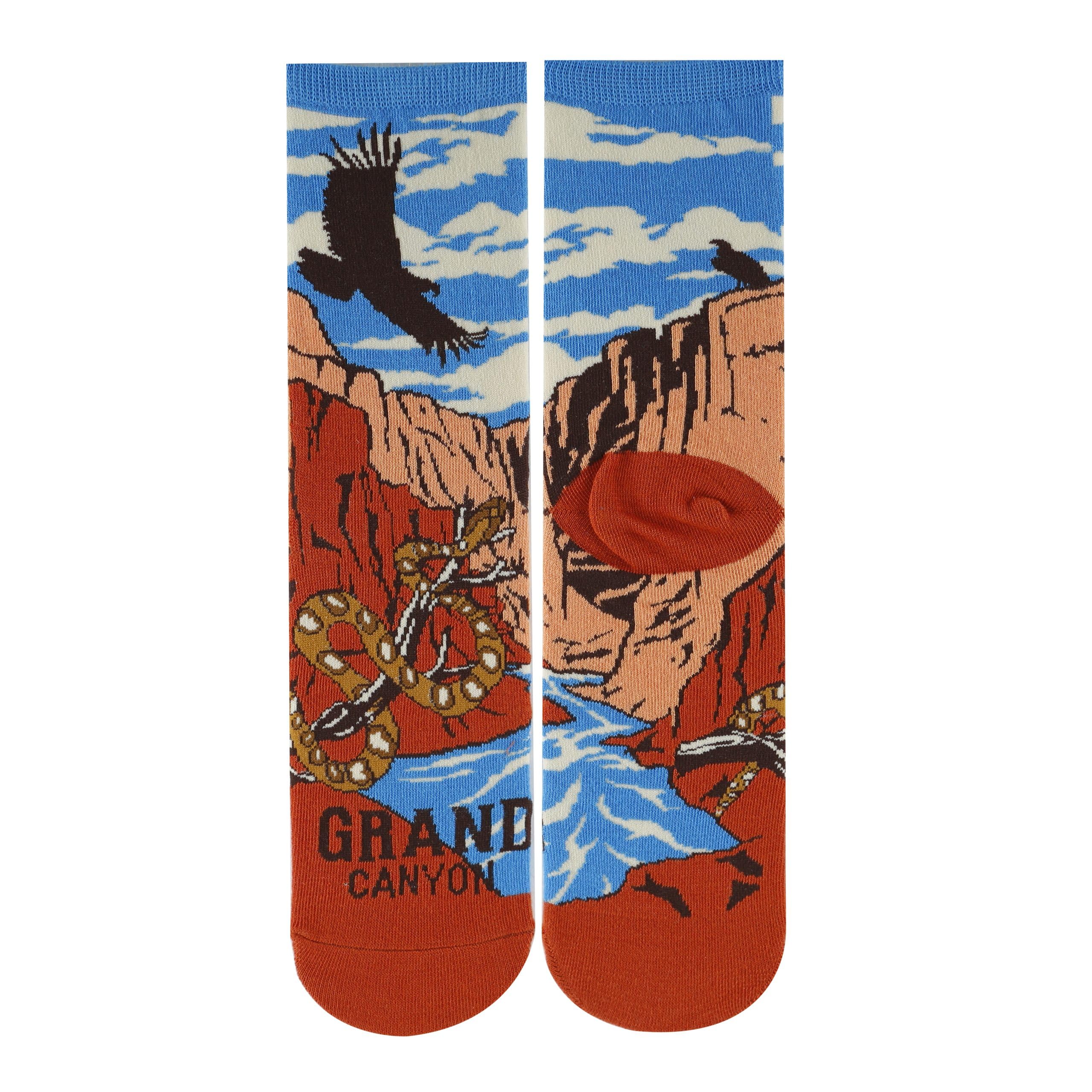 ooohyeah Men's Funny National Parks Crew Socks Souvenir, Novelty Cool Crazy Cotton Socks Fun Gifts Merch, Size 8-13