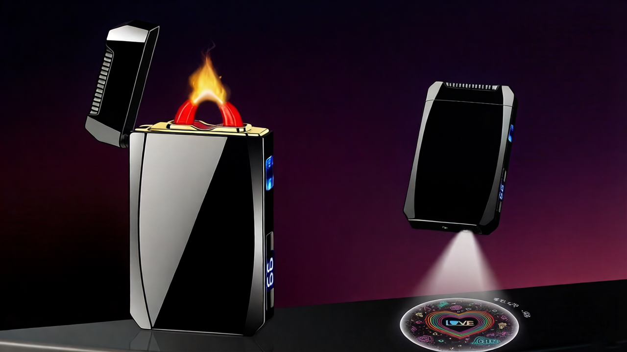 Encendedor eléctrico USB-C recargable a arco de plasma miniatura 7