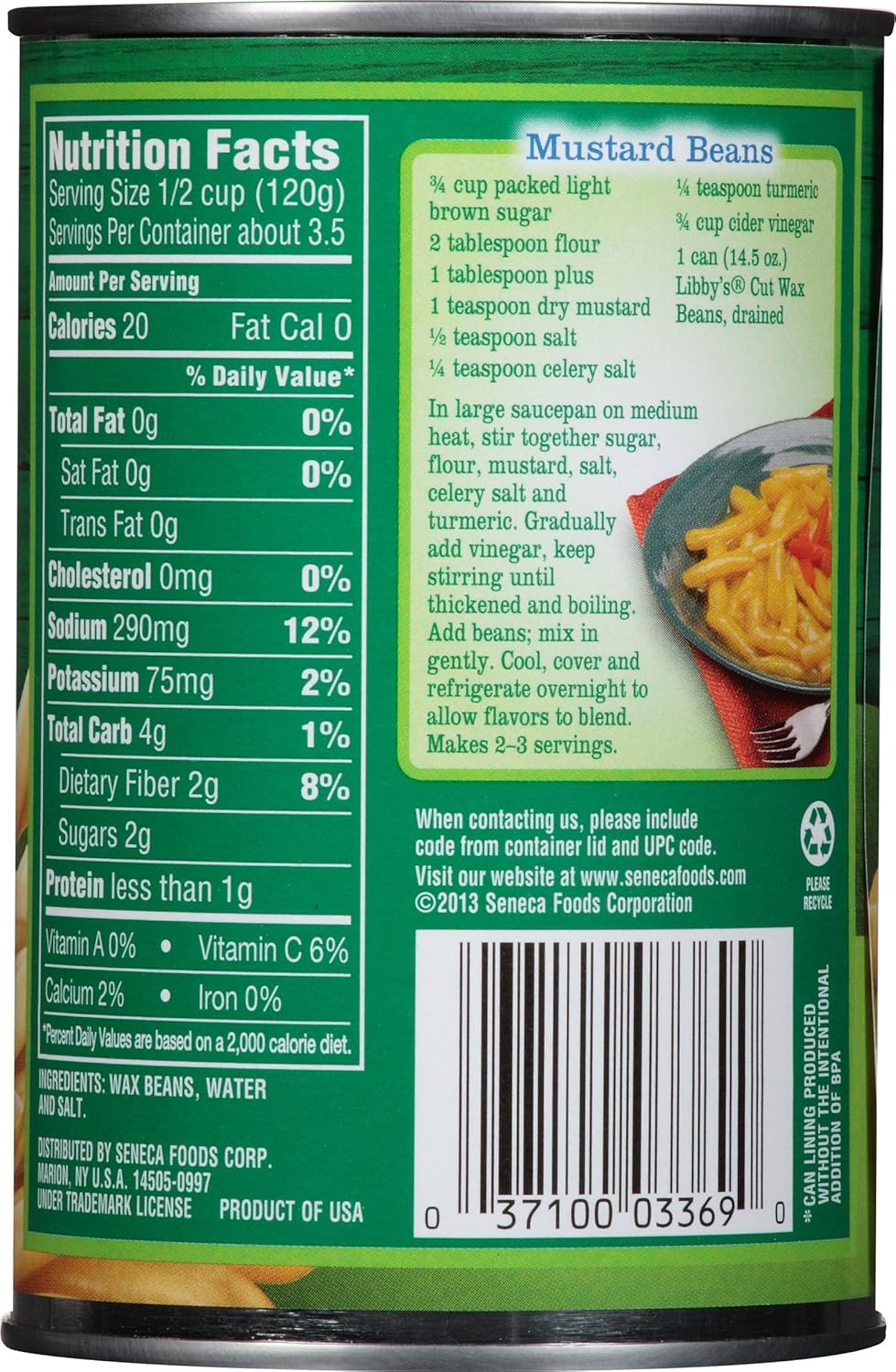 Libby's Cut Wax Beans, 14.5-Ounce Cans (Pack of 12)
