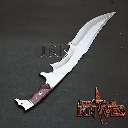 Miniatura 5 de USA EDICIÓN ESPECIAL: 17 "Hecho a mano único hecho a mano D2 acero táctico Camping cuchillo/mini espada con funda de cuero (JRK26)