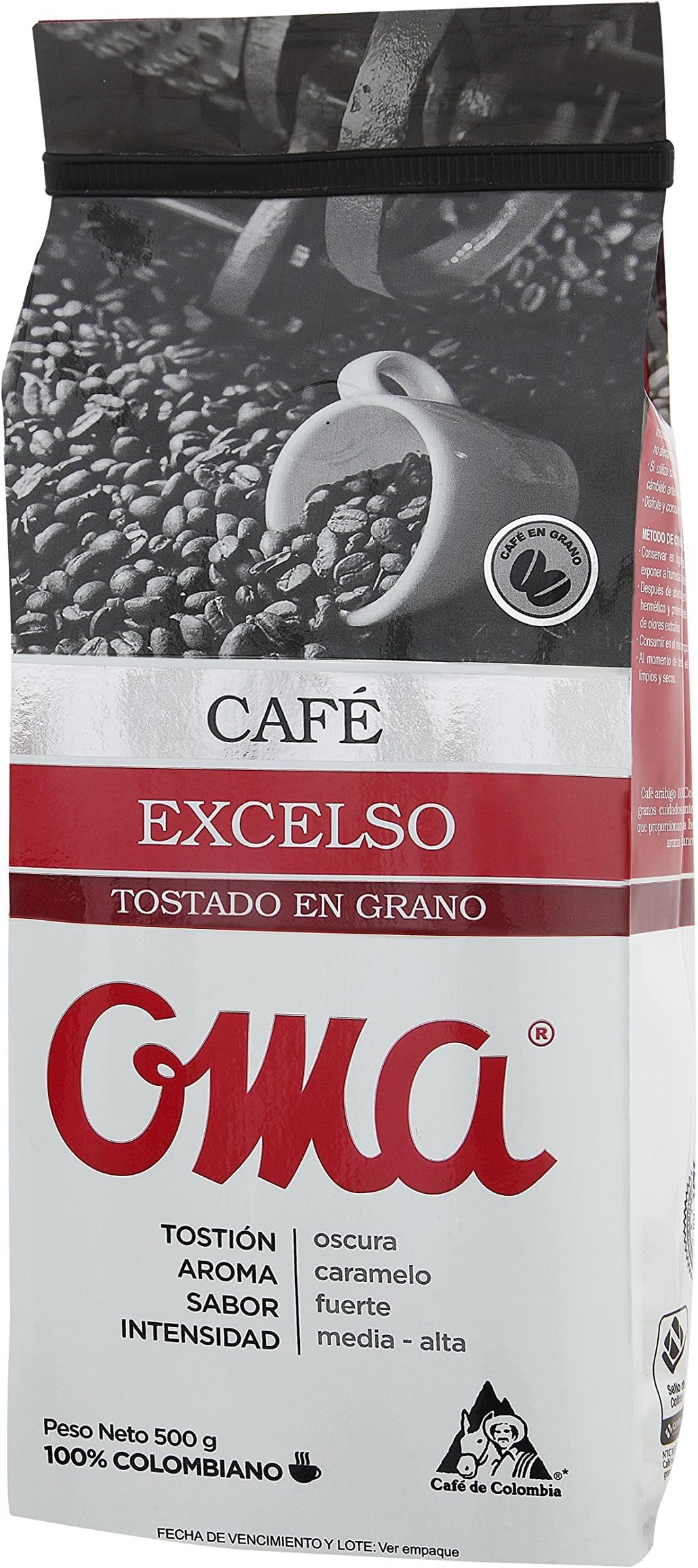 OMA Excelso Coffee Whole Beans 5 lb bag 2500 gr 88 oz