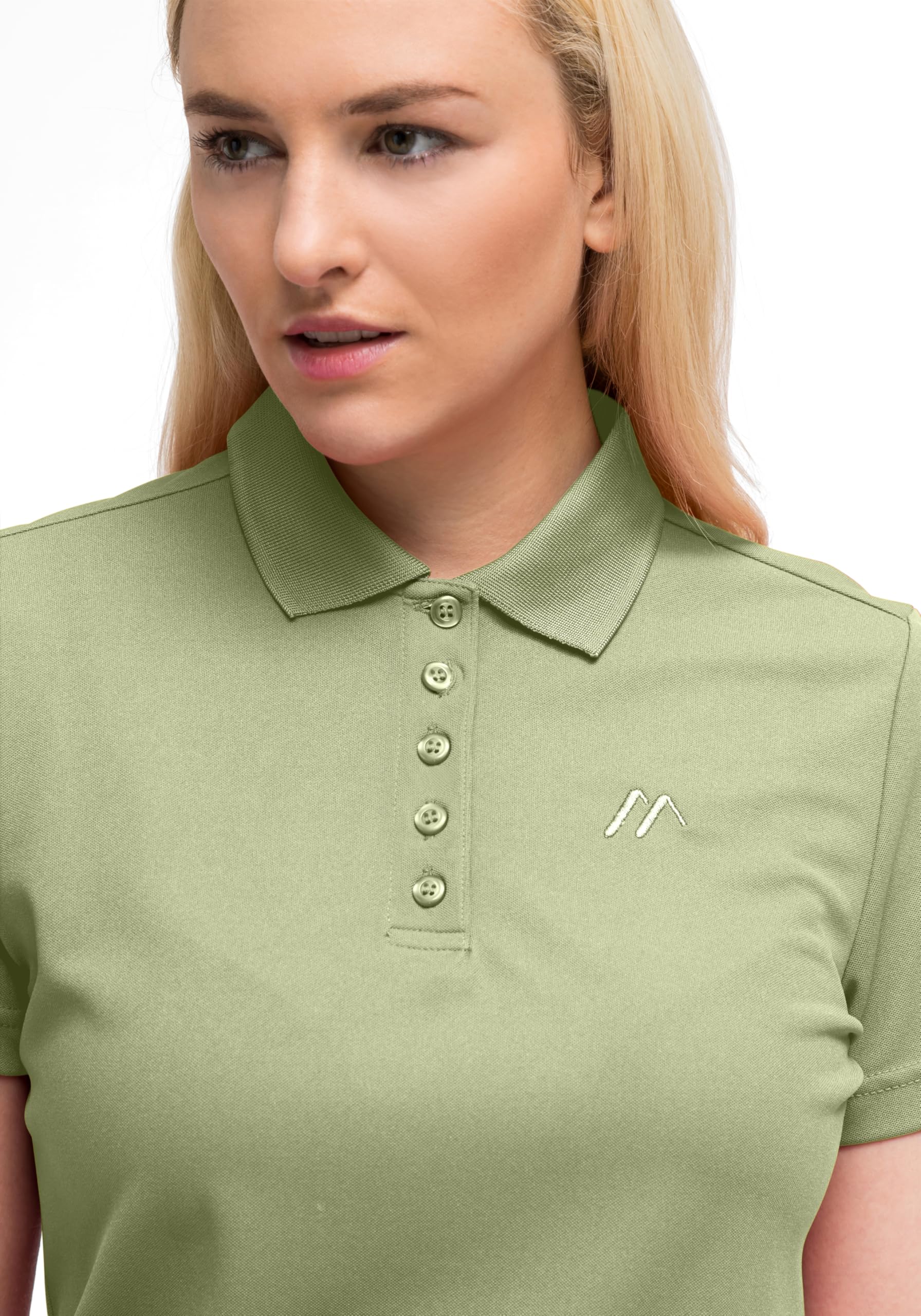 Maier Sports Ulrike Polo Donna A Maniche Corte | Maglia in Piqué Traspirante, Tecnologia Dryprotec, Per Sport e Tempo Libero, Perfetta Per L'Estate