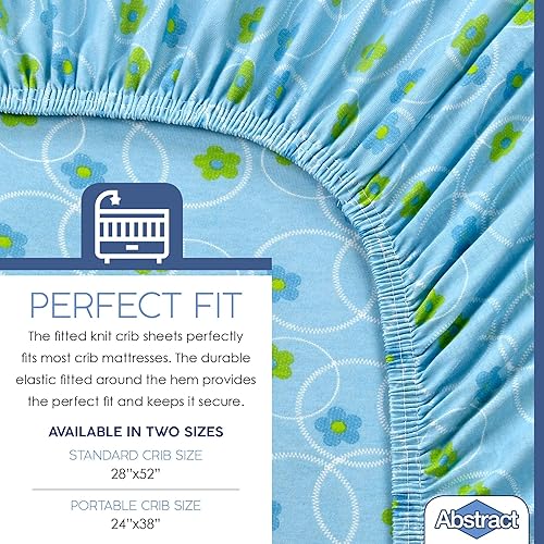 Vista 28 de Abstract Sábanas de algodón para cuna pequeñas – Pack n Play Sábanas bajeras – Sábanas ultrasuaves para cuna para niños y niñas – Universales