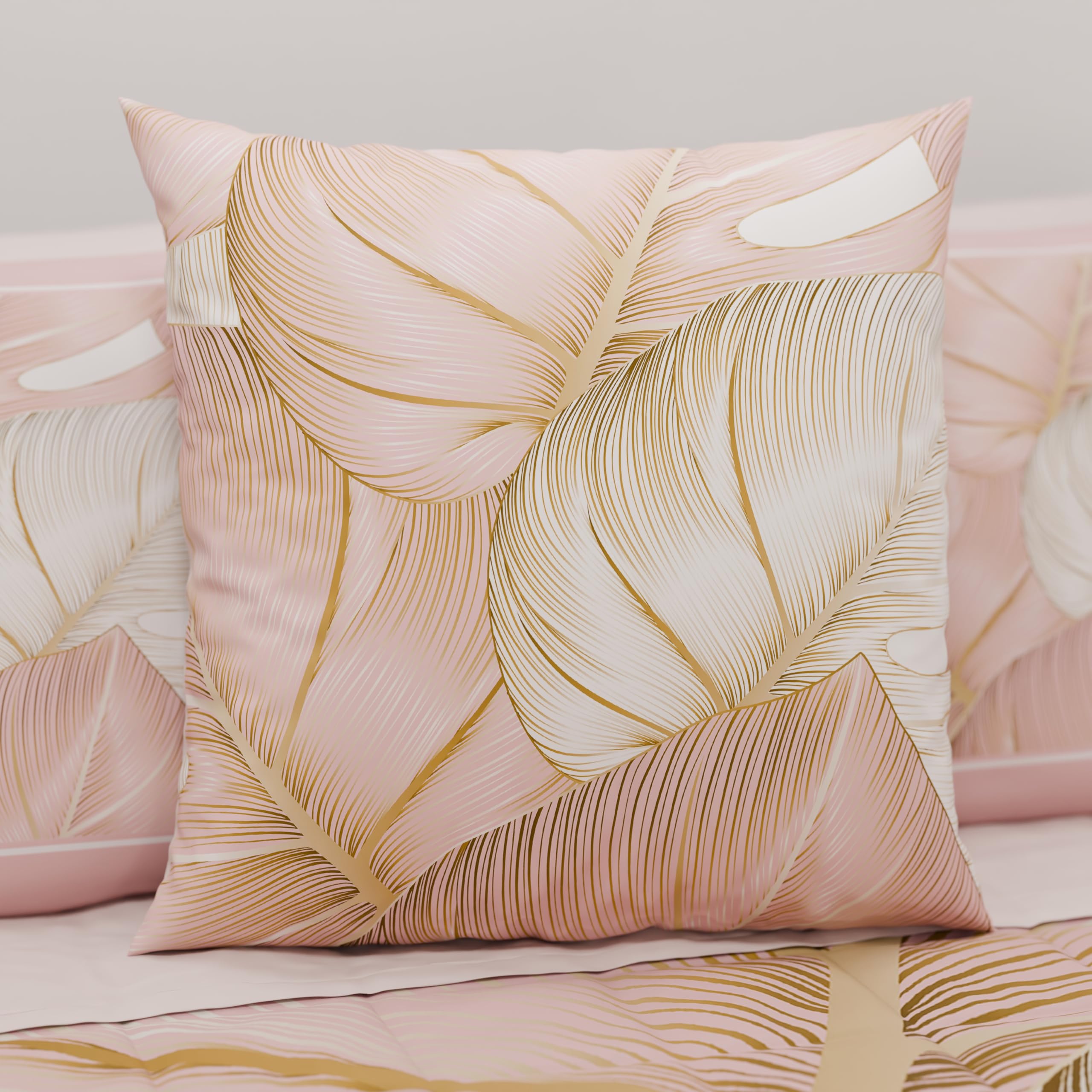 PETTI Artigiani Italiani Cusicni Pair of Pillowcases in Digital Print Winter, Canvas, Tropical Powder O, 30 x 30 cm, confezione da 2 - Image 2
