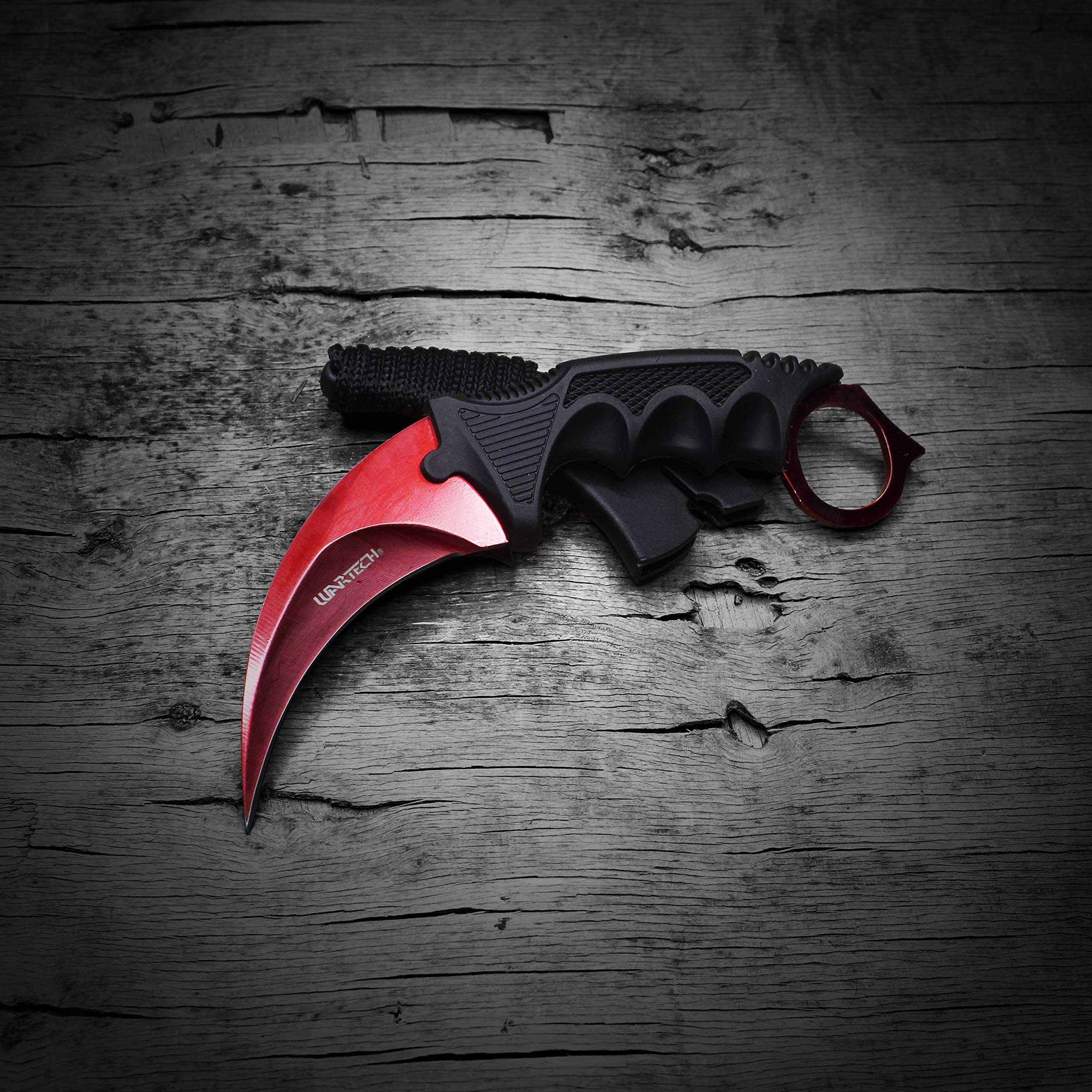 Buy Blade Factory 7pc Red & Black Set Fixed Blade Knife Karambit