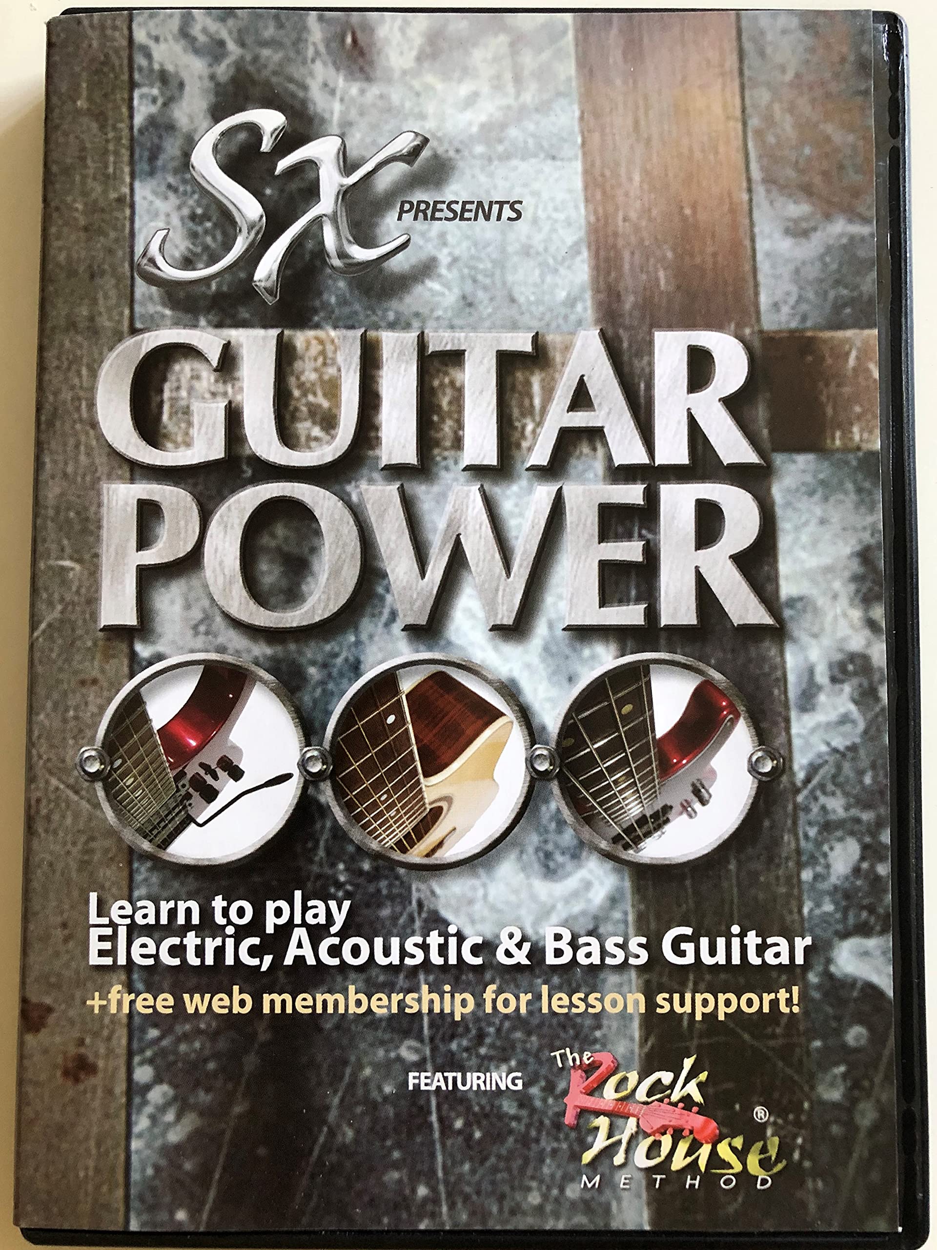 SX Presents - Guitar Power / Learn to play Electric, Acoustic & Bass guitar + free web membership for lesson support [Region Free] [DVD]