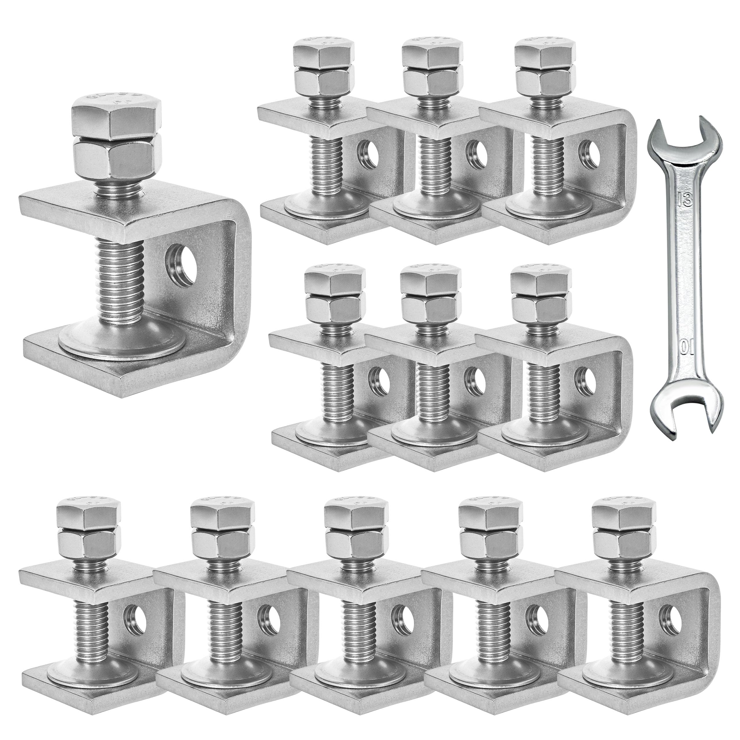 304 Stainless Steel C Clamp,20mm Mini Tiger Clamp,12 Pack