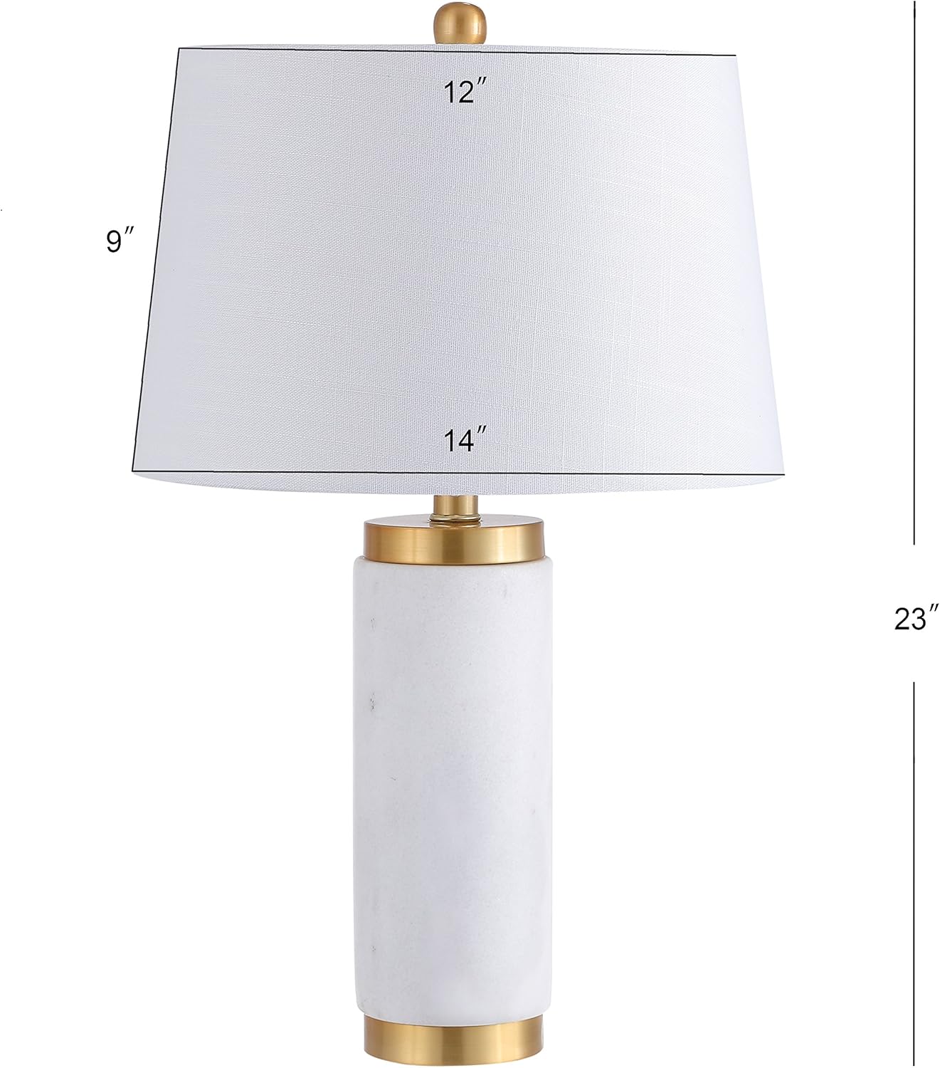 Get Discount Offer JONATHAN Y JYL5022A Adams 23 Marble LED Table Lamp Contemporary,Transitional,Modern,Glam for Bedroom, Living Room, Office, College Dorm, Coffee Table, Bookcase, White/Brass
