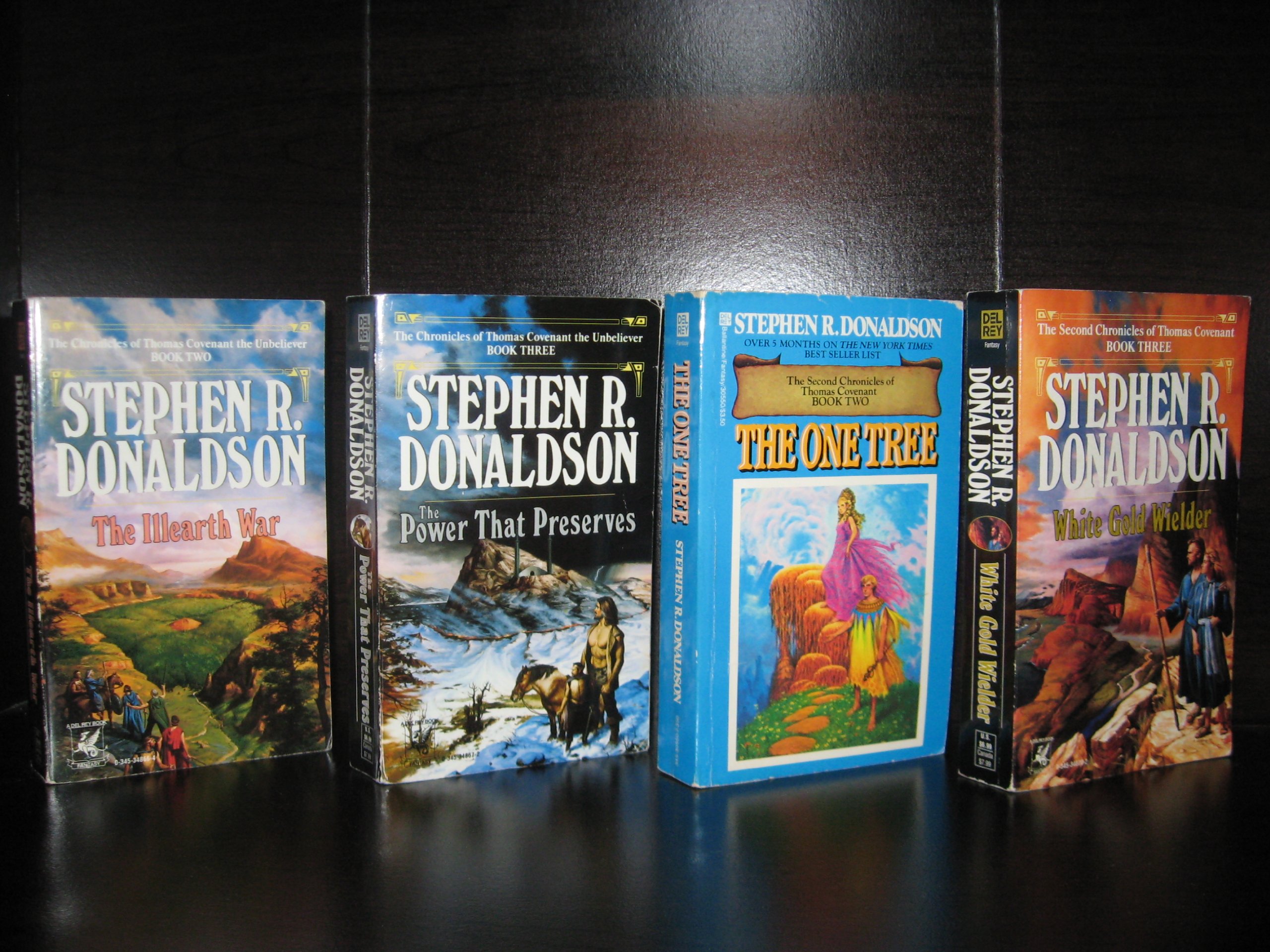 (4 Books) by Stephen R. Donaldson; The Illearth War, The Power that Preserves, White Gold Wielder & The One Tree