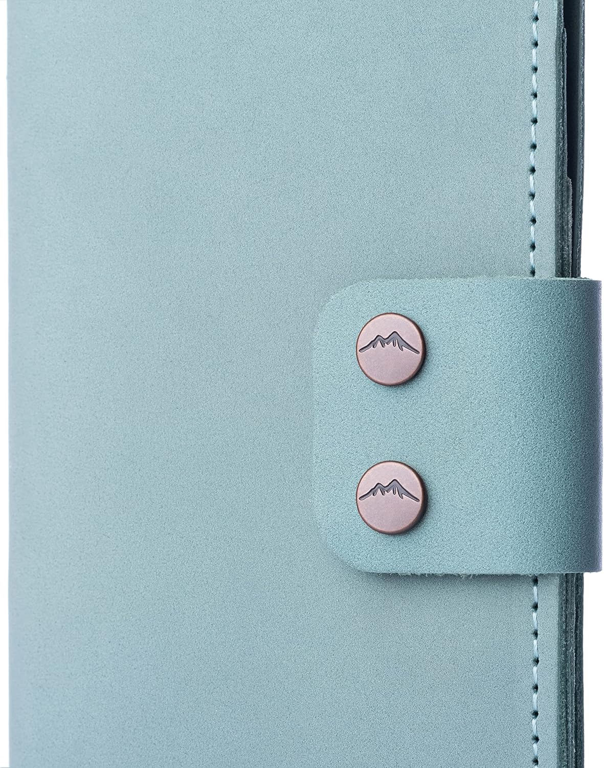 Personalized Authentic Refillable Leather Cover Compatible with Moleskine Cahier, Field Notes, 3.5" x 5.5" Notepad, Summer Storm