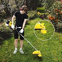 Gimars 110m x 2.4mm Fűkasza Damil, Narancs Nylon Vágószál Elektromos Fűszegélynyíróhoz, Tartós PA6 Anyagból, Tépőzáras Kábelkötegelővel 3