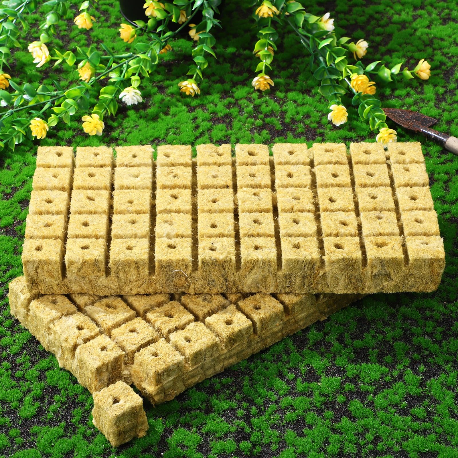 Artibetter Cubetti la Germinazione di Piante 100 Pezzi Fibra, Alta Assorbenza d'Acqua e Buona permeabilità all'Aria, per Semina e Talee