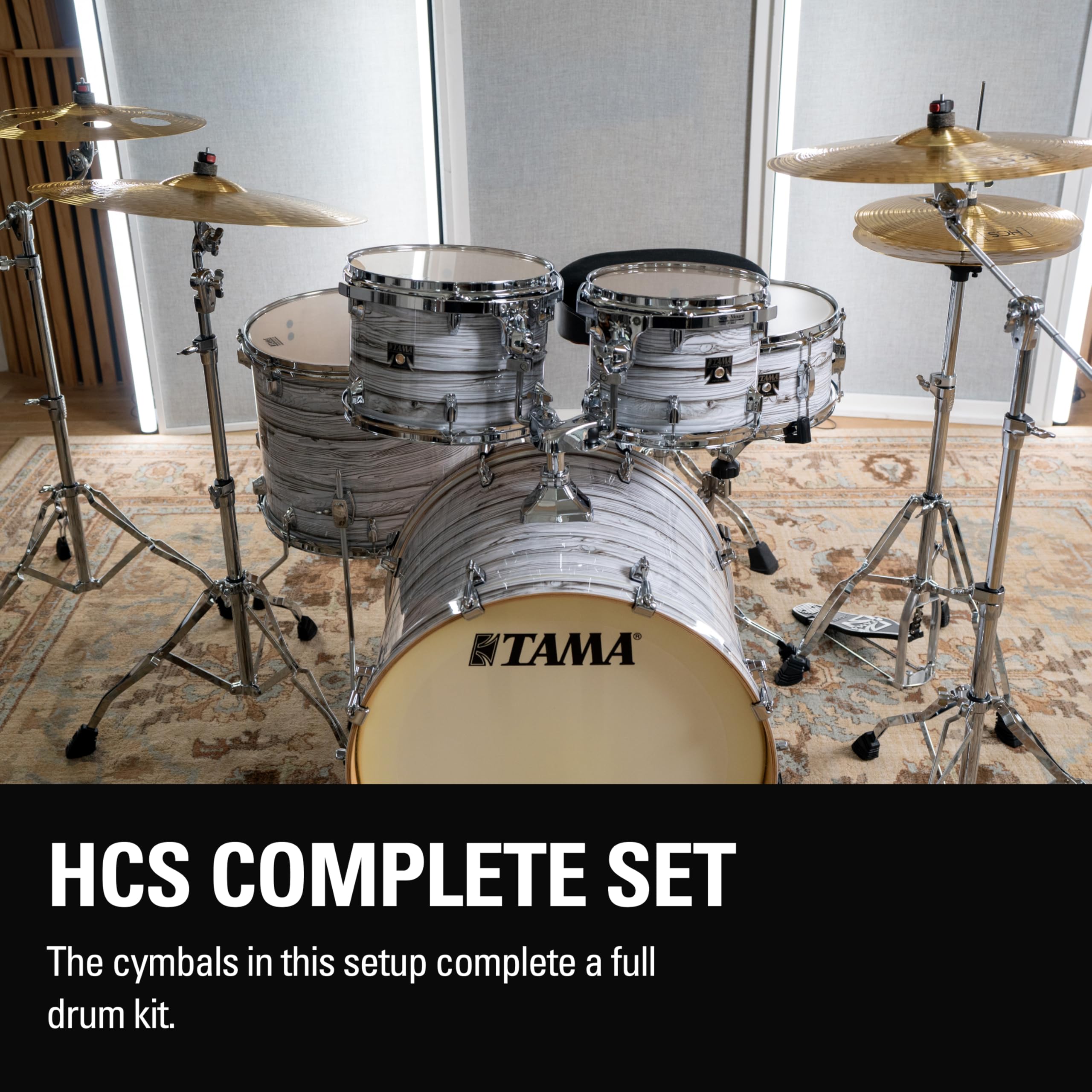 Meinl Cymbals HCS Set de Cymbales Etendu avec Hihat 14", Trash Crash 16, Crash 18 et Ride 20 pour Batterie – Finition Traditionelle en Laiton, fabriqué en Allemagne (HCS14161820)