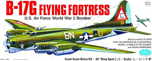 GUILLOW's B-17G Flying Fortress 2002 Powered Balsa Flying Model Kit
