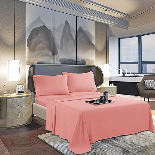 Miniatura 2 de Mocassi Juego de sábanas tamaño individual XL, sábanas y fundas de almohada de lujo para hotel de 1800 Premier, ultra suave, transpirable y