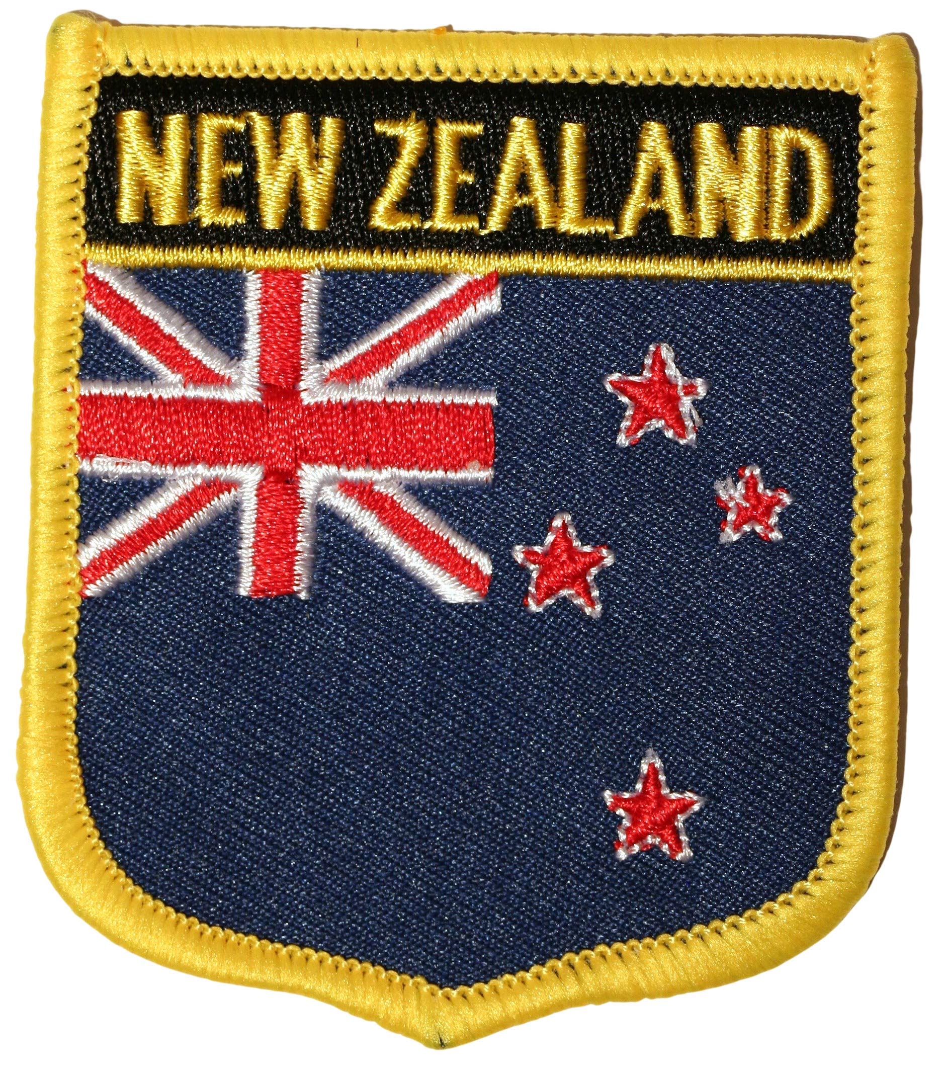New Zealand Embroidered Shield Flag Patch
